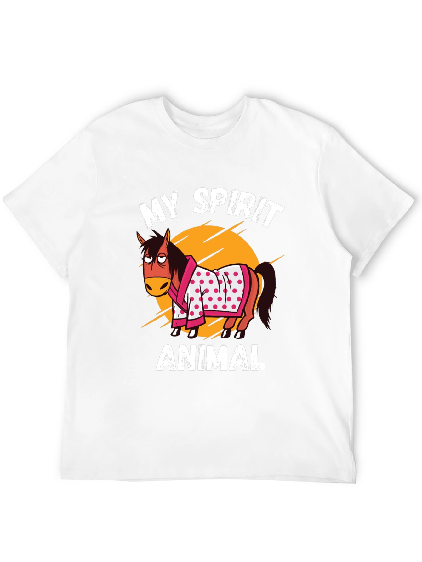My Spirit Animal T-Shirt Horse Cartoon Graphic Tee