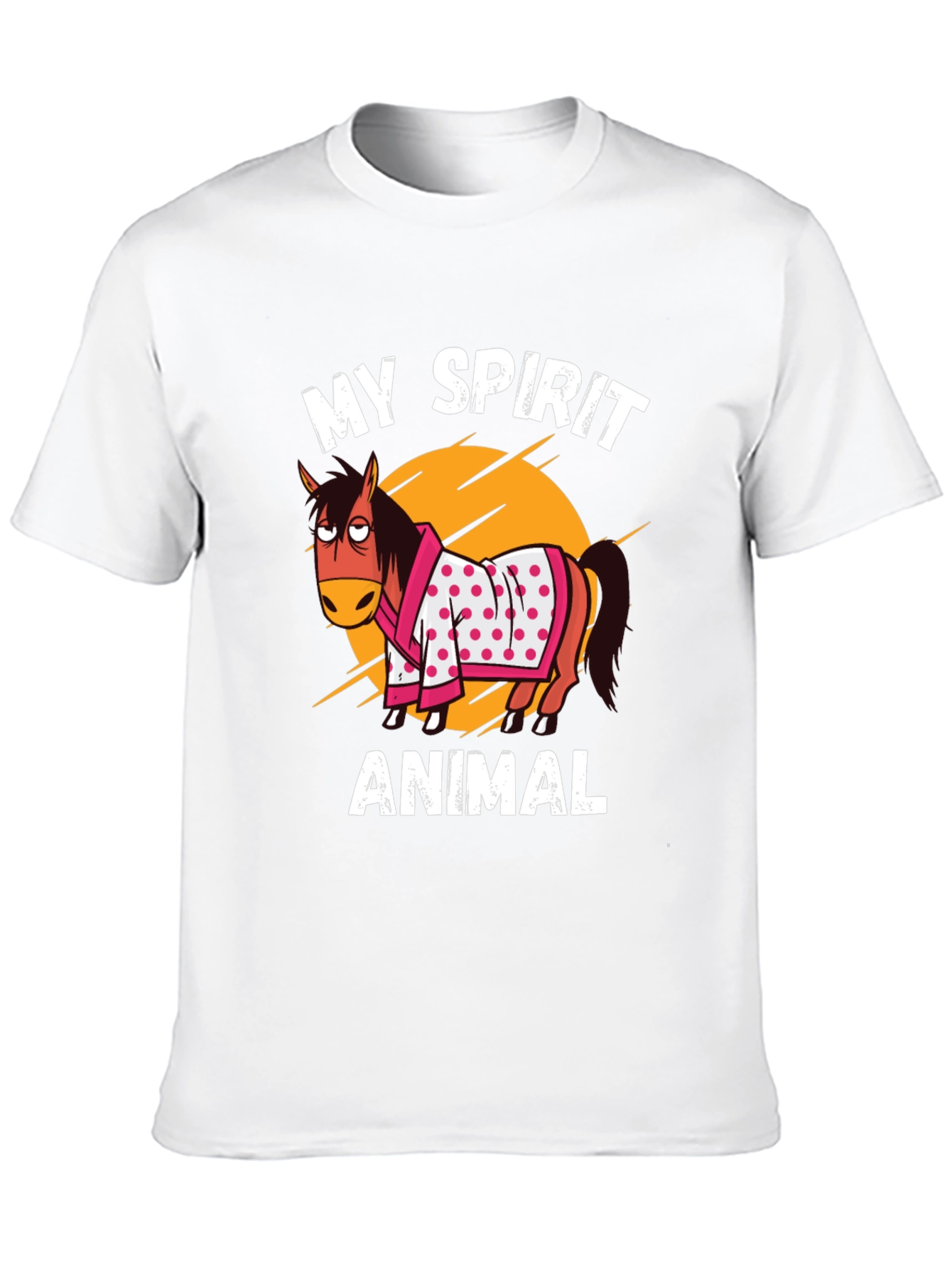 My Spirit Animal T-Shirt Horse Cartoon Graphic Tee