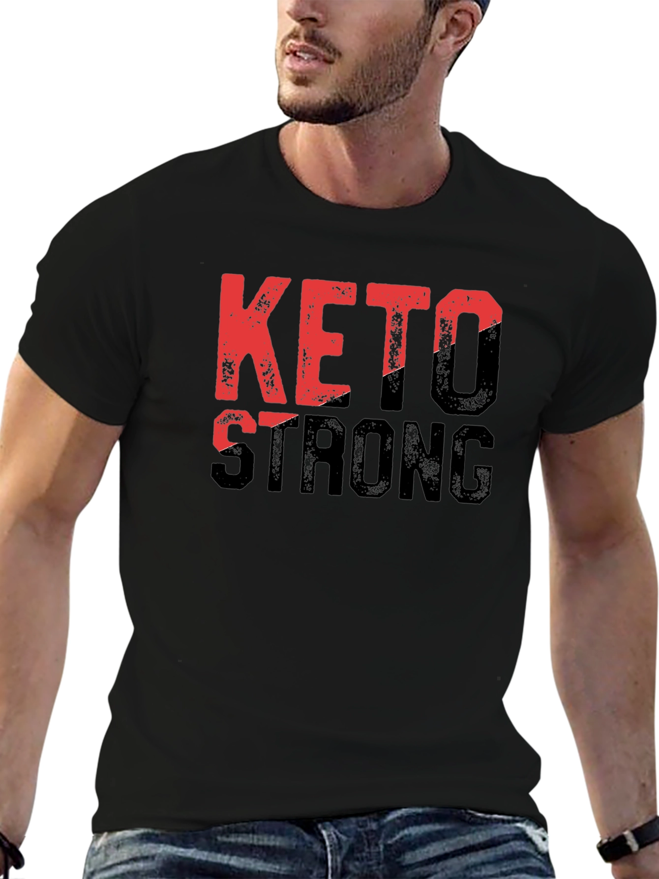 Keto Strong Graphic Tee - Black