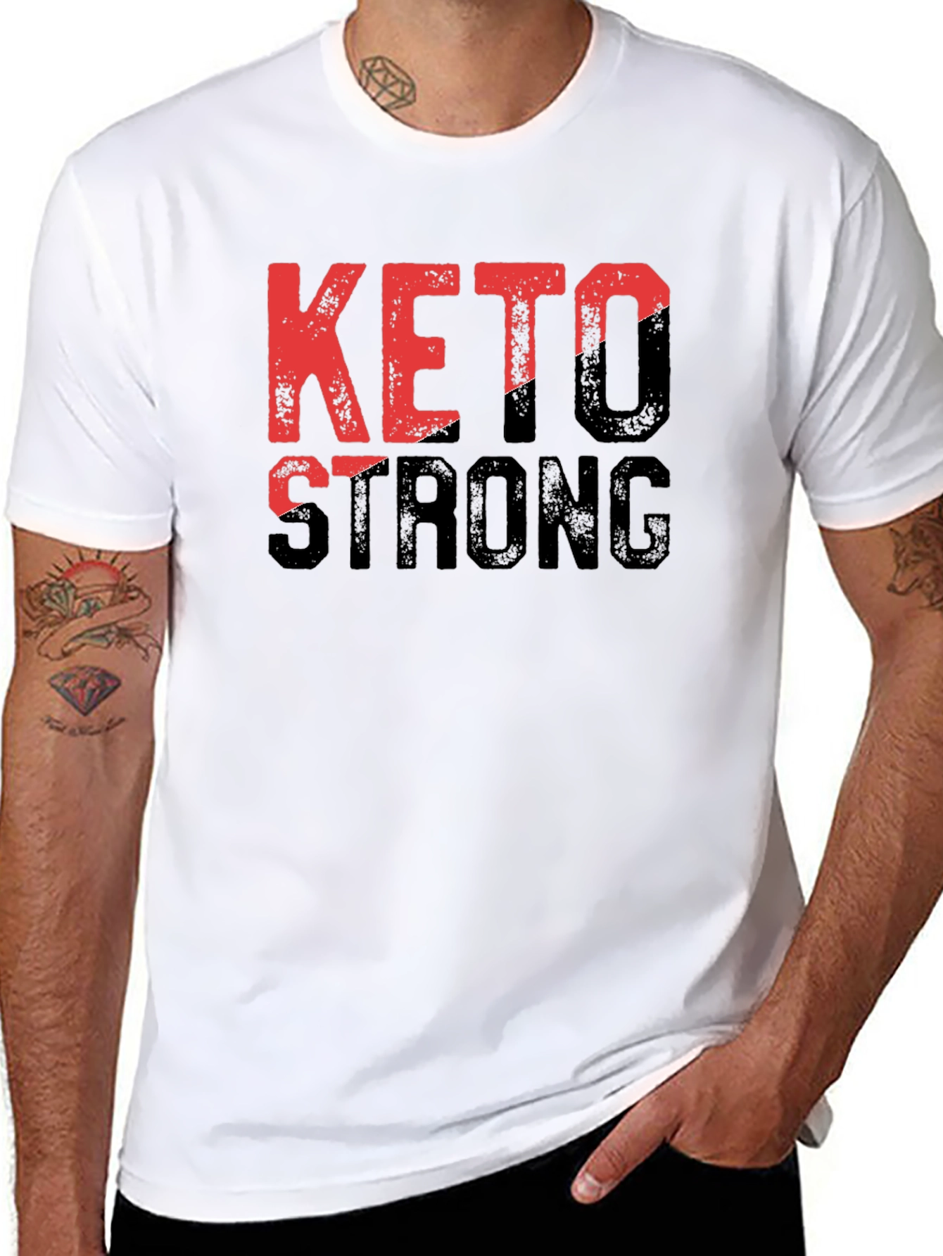 Keto Strong Graphic Tee - Black