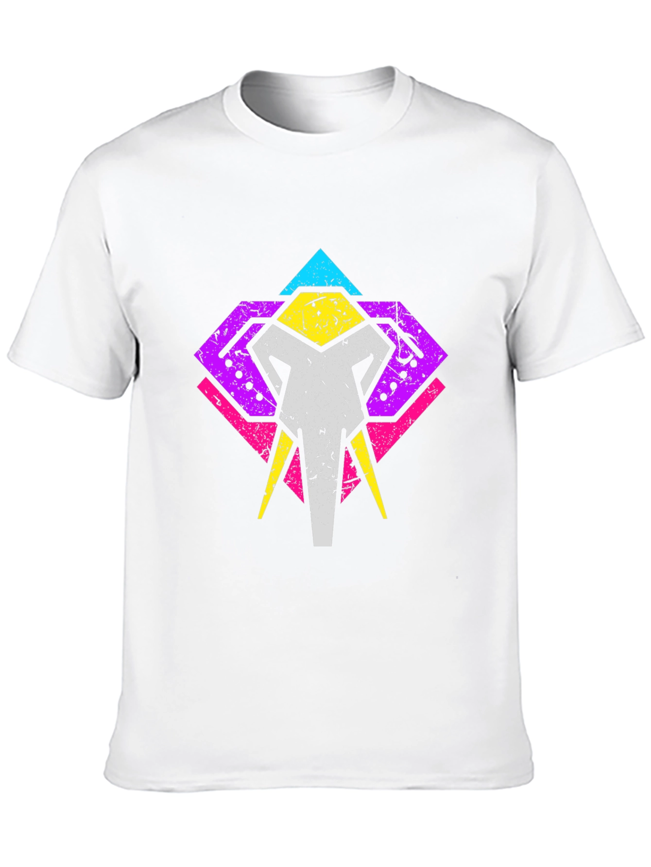Retro Elephant Graphic Tee - Stylish Animal Design T-Shirt