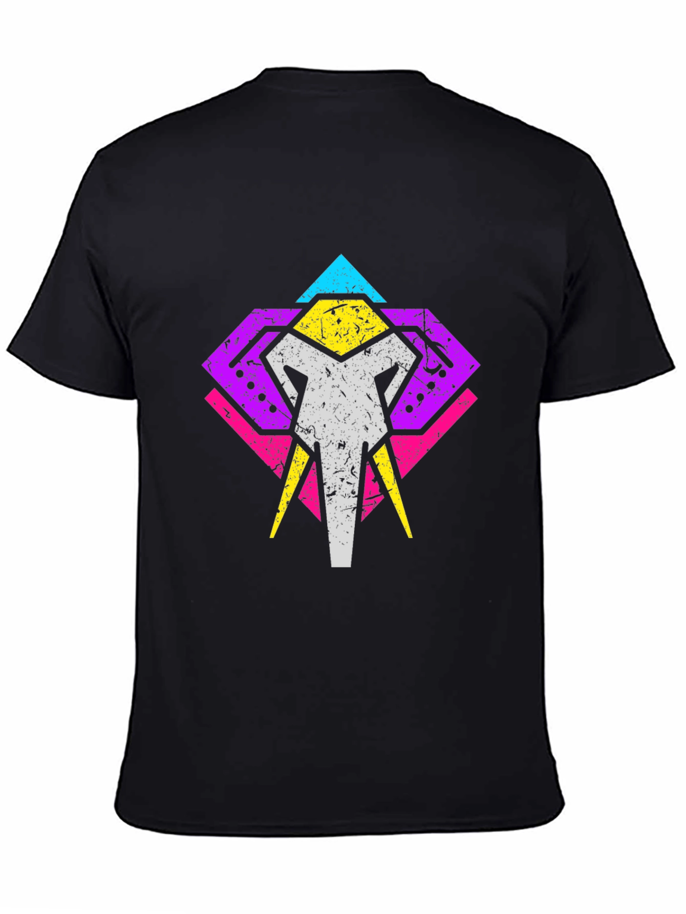Retro Elephant Graphic Tee - Stylish Animal Design T-Shirt