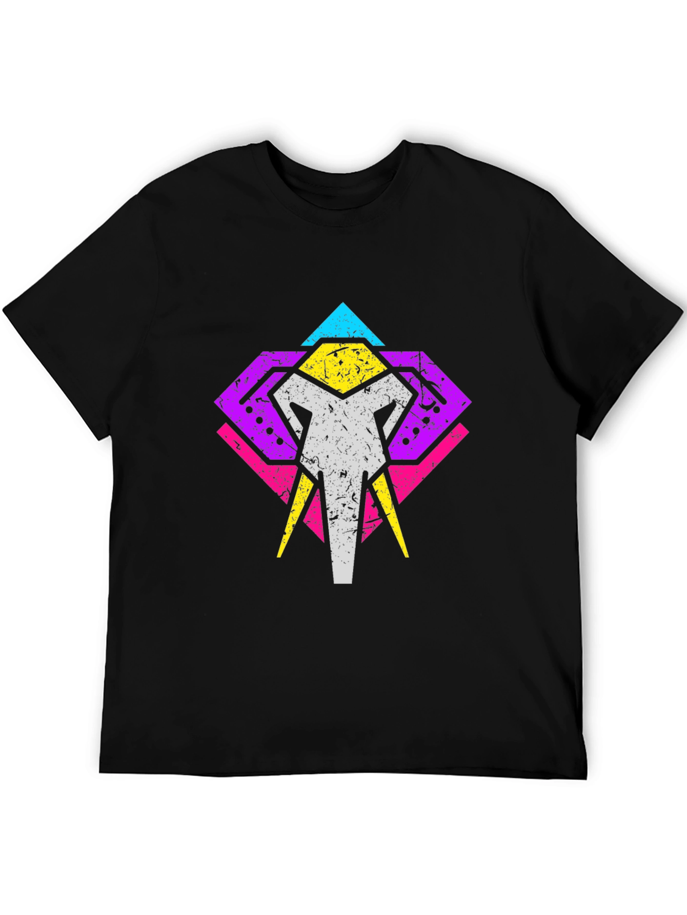 Retro Elephant Graphic Tee - Stylish Animal Design T-Shirt