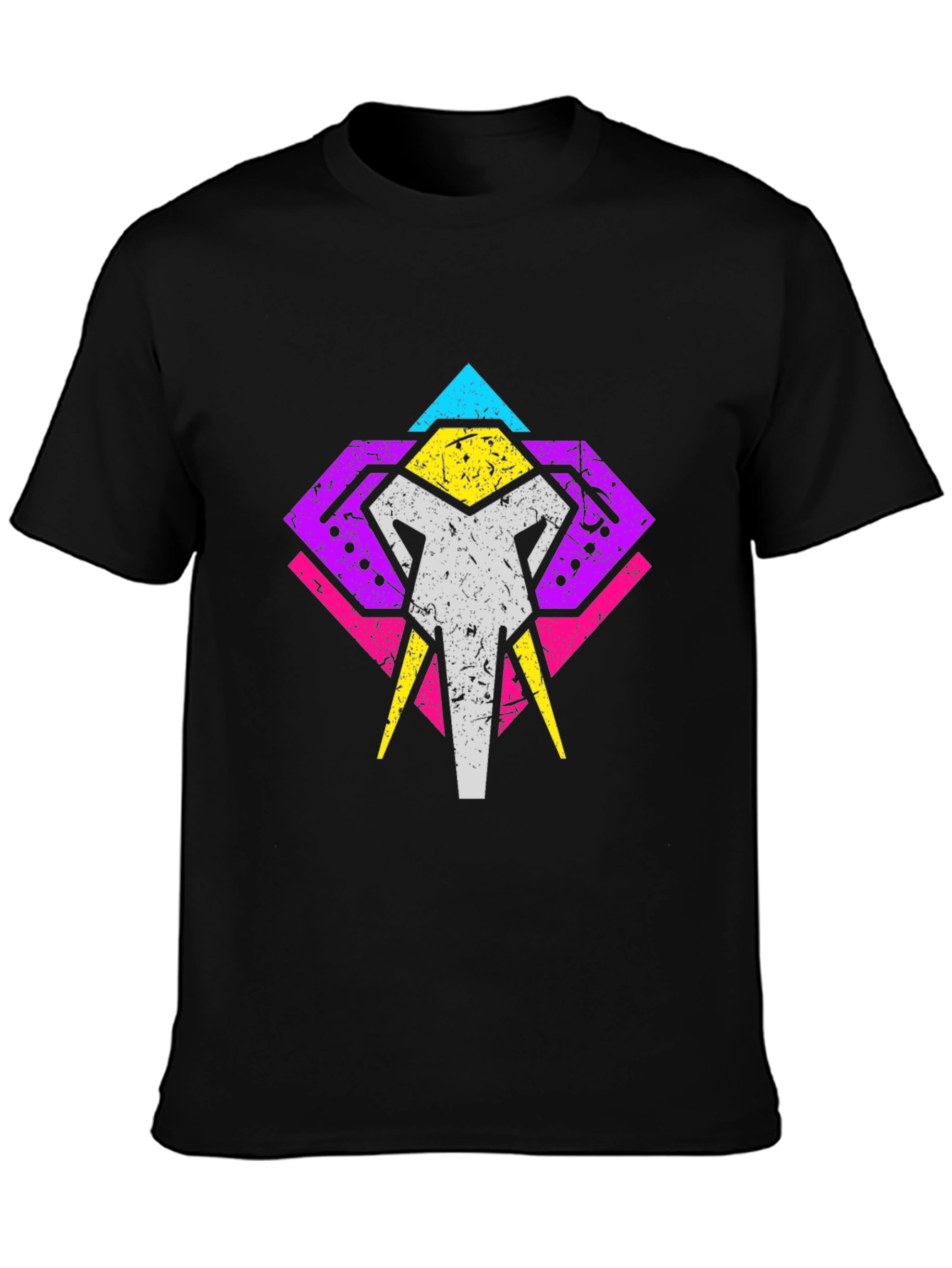Retro Elephant Graphic Tee - Stylish Animal Design T-Shirt