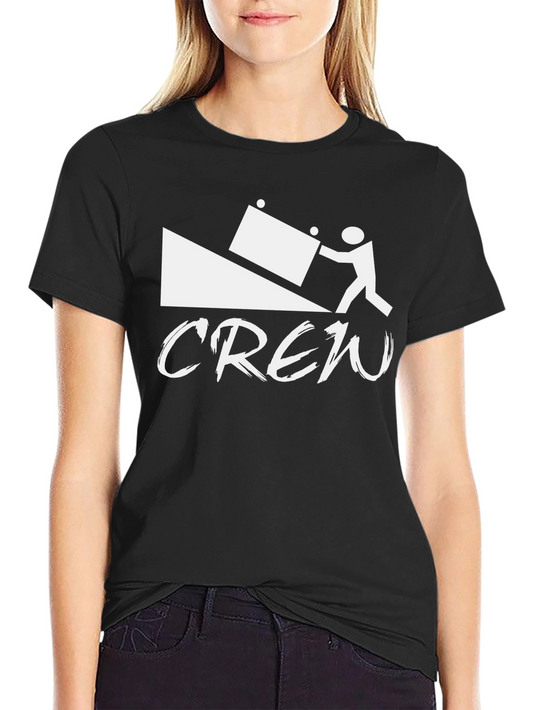 Crew Job Black T-Shirt Funny Worker Moving Mens Tee