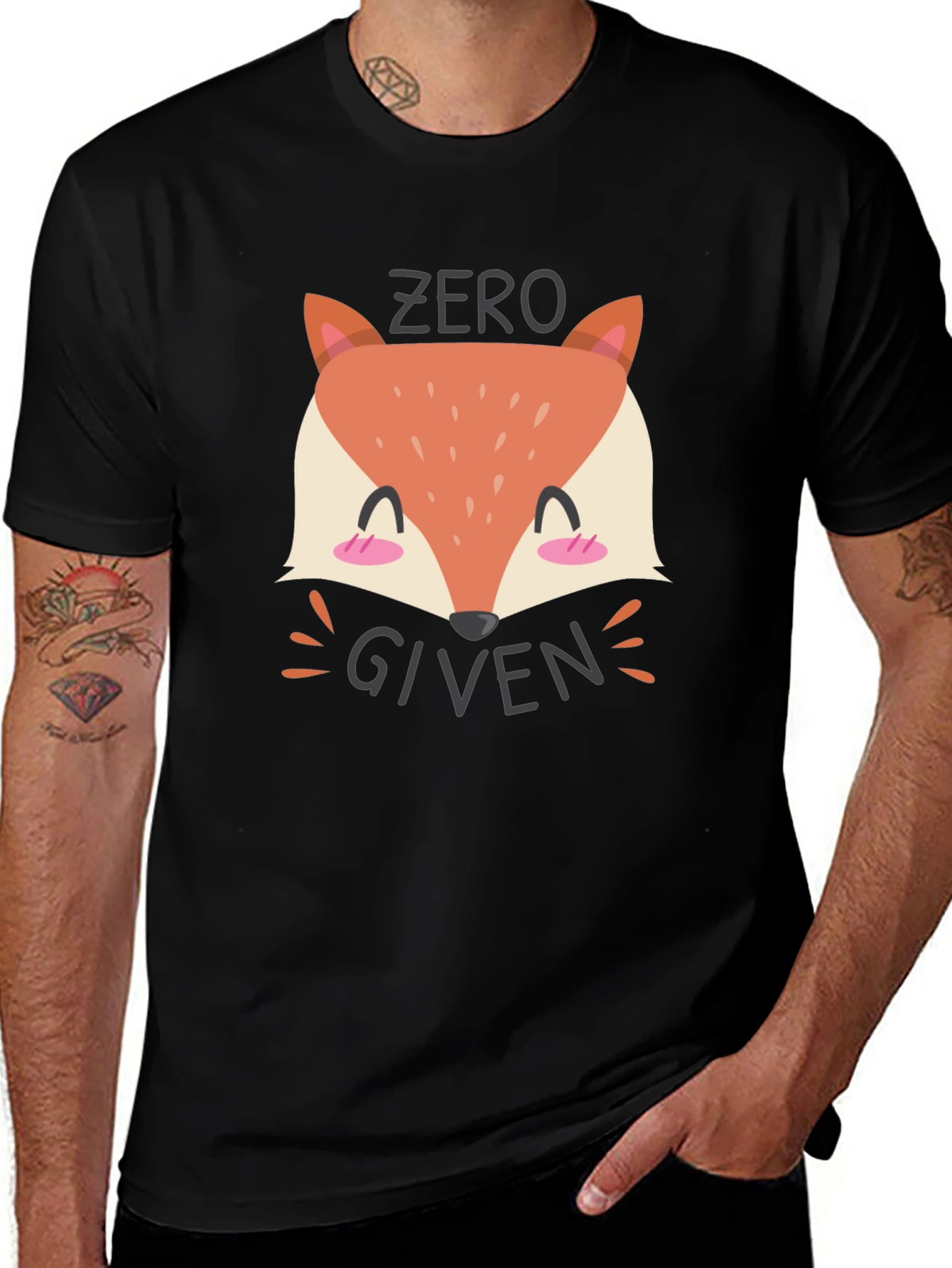 Zero Fox Given Black Graphic Tee Shirt
