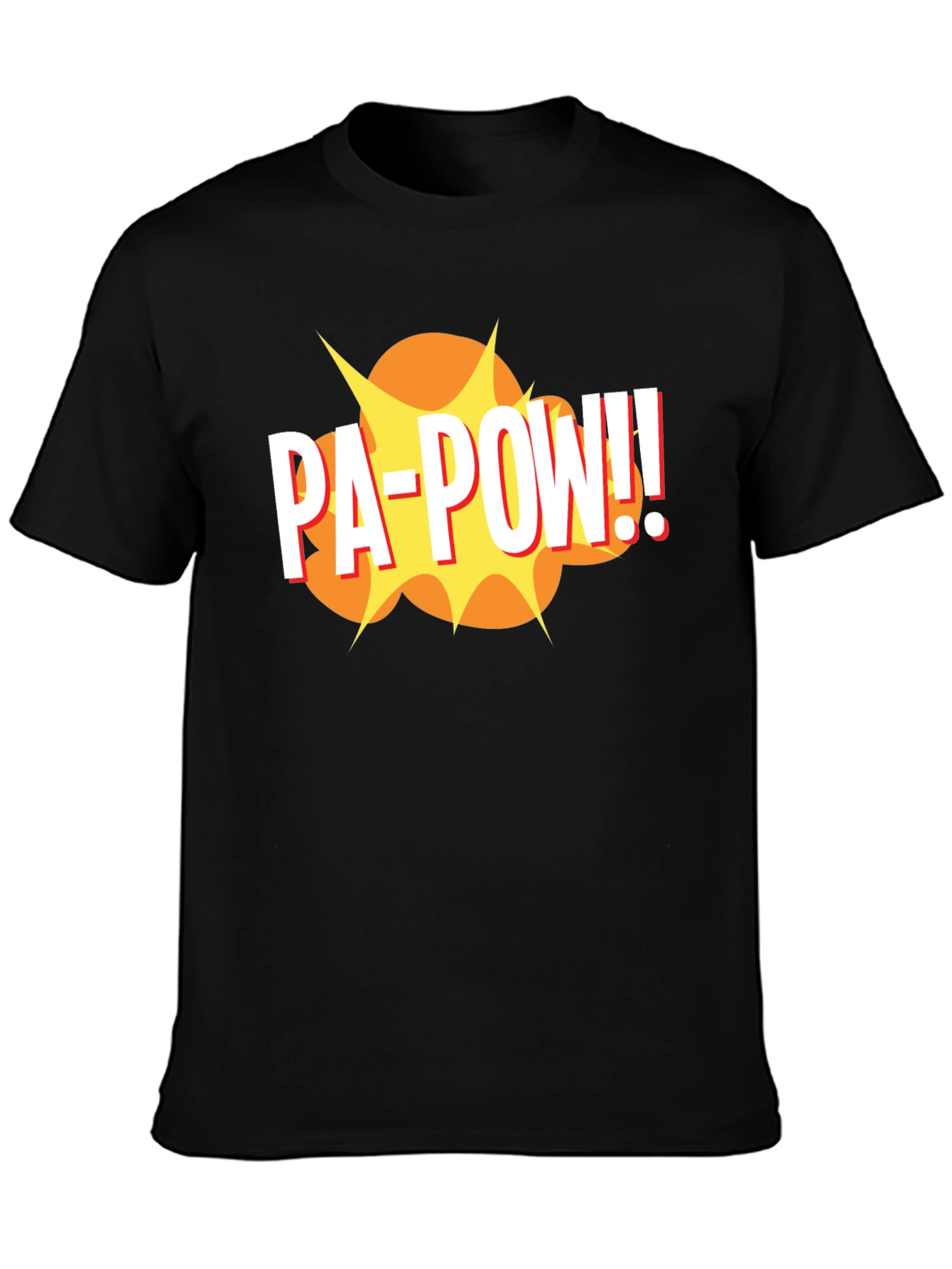PA-POW!! Graphic T-Shirt - Black Comic Book Style Tee