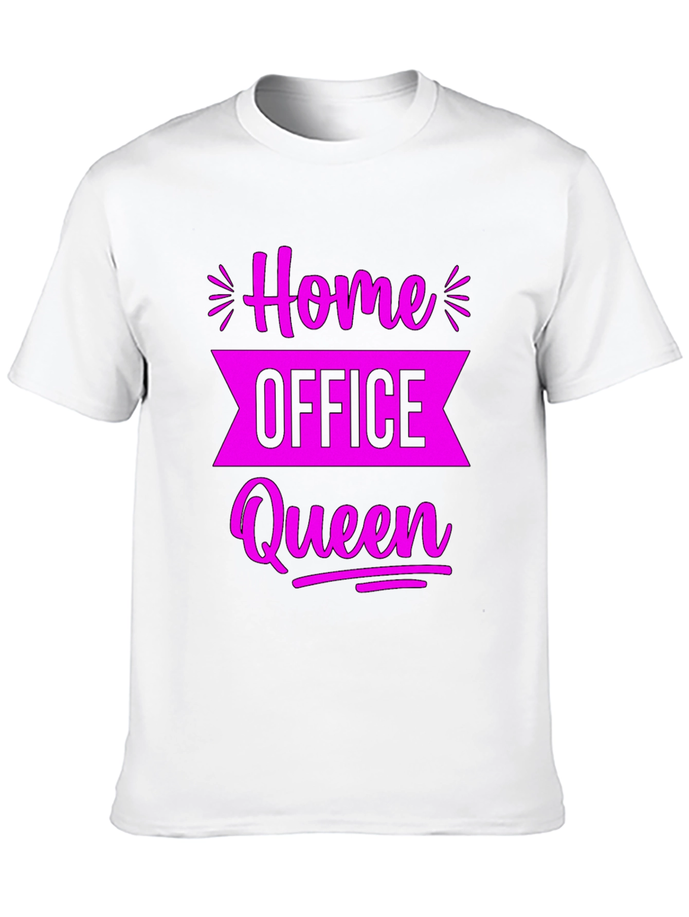 Home Office Queen Black Graphic Tee