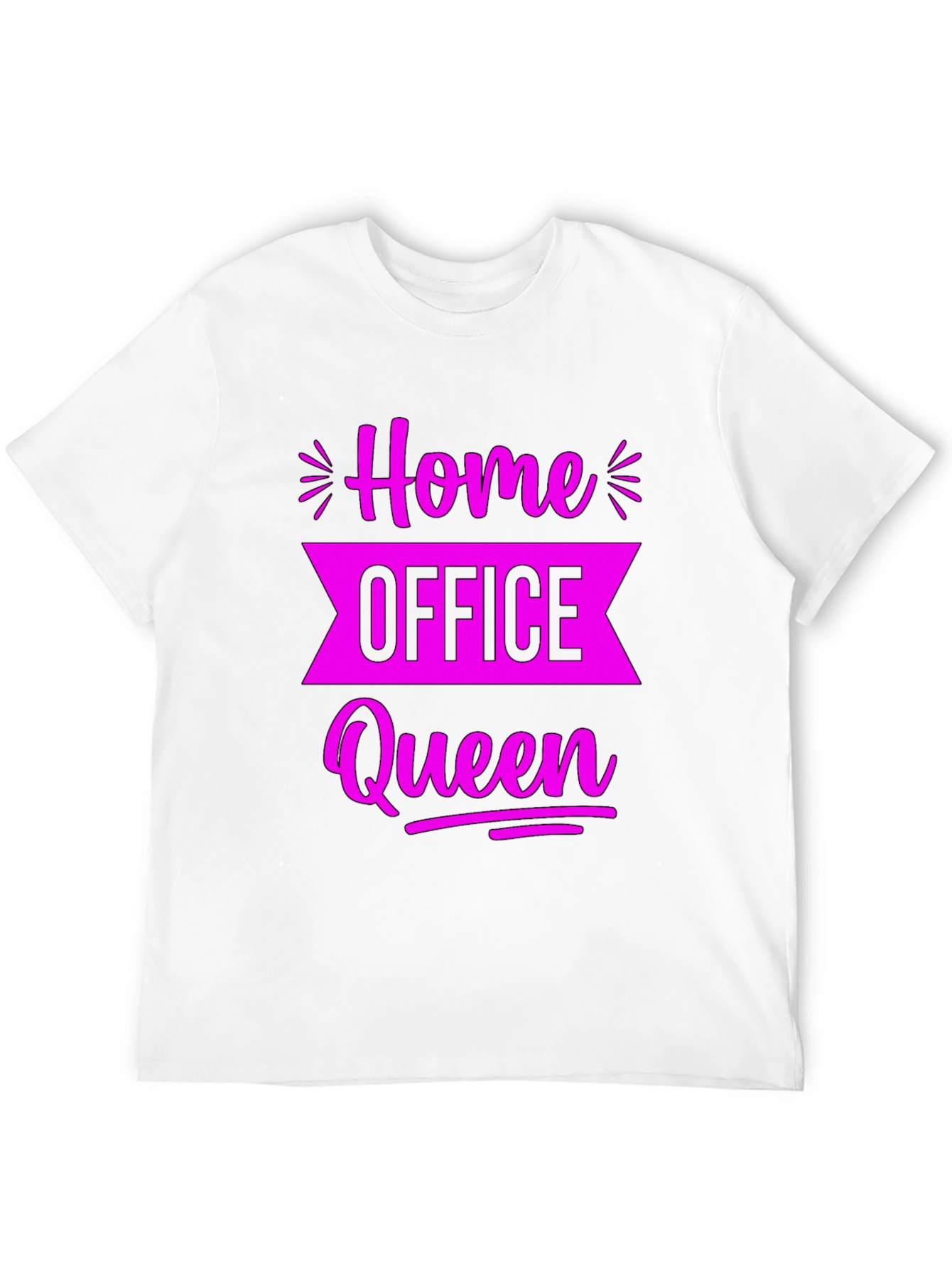 Home Office Queen Black Graphic Tee