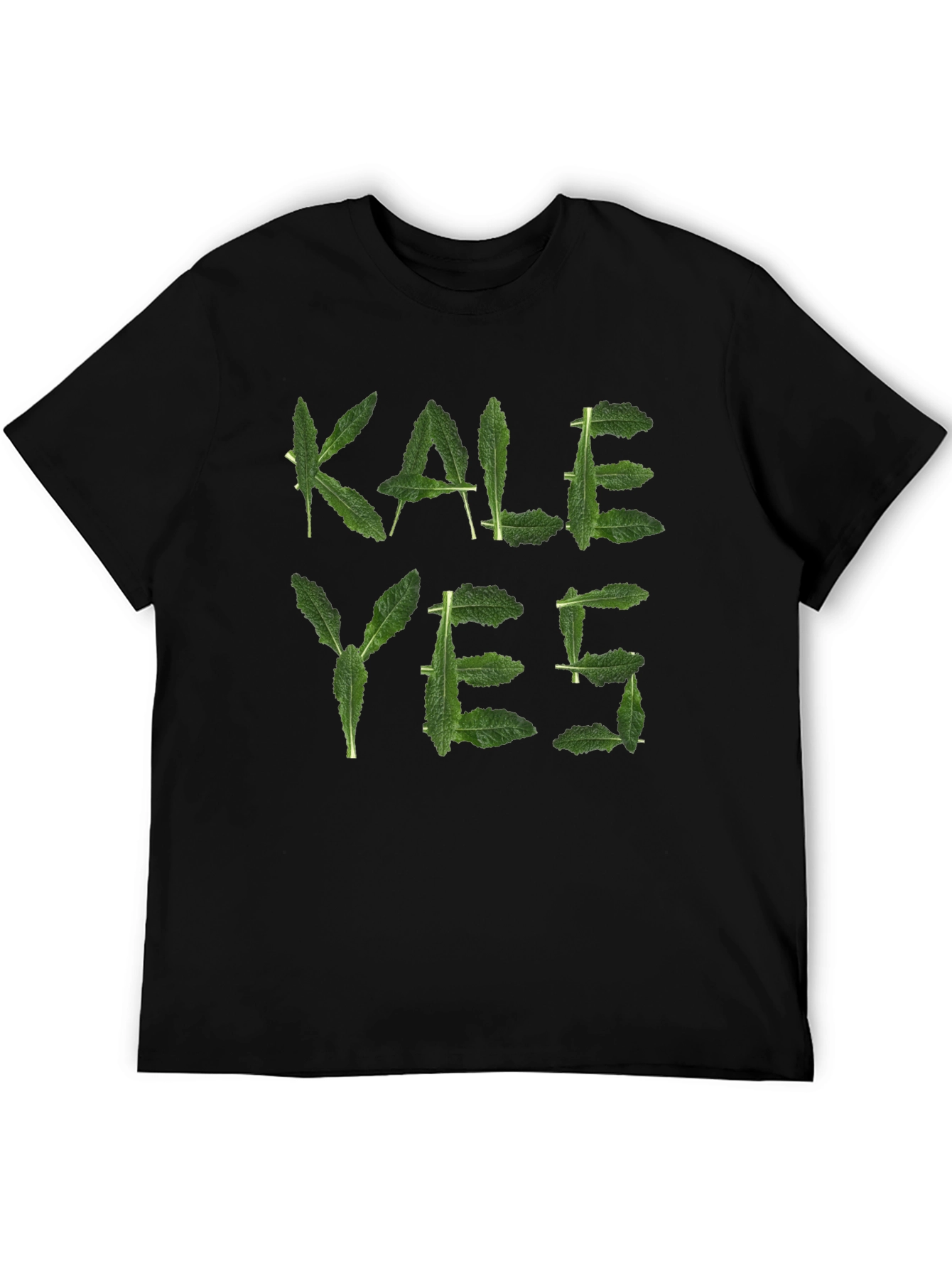 Kale Yes Funny T-Shirt - Black Cotton Tee