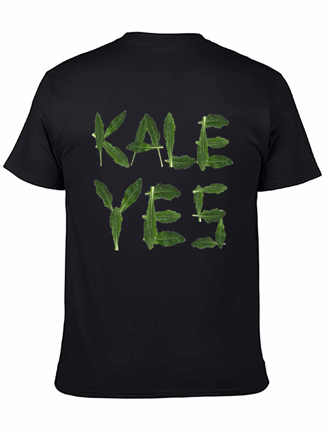 Kale Yes Funny T-Shirt - Black Cotton Tee