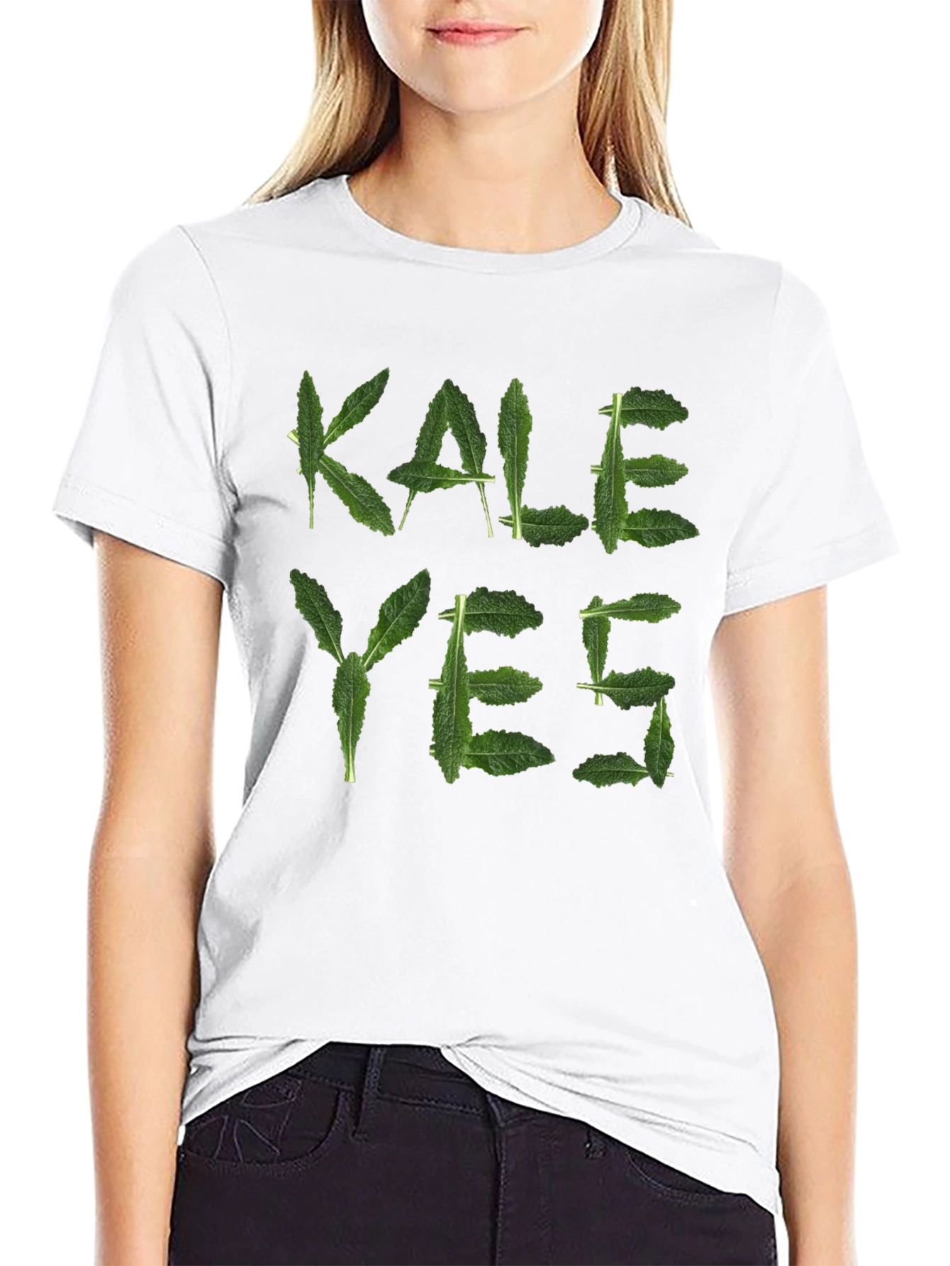 Kale Yes Funny T-Shirt - Black Cotton Tee