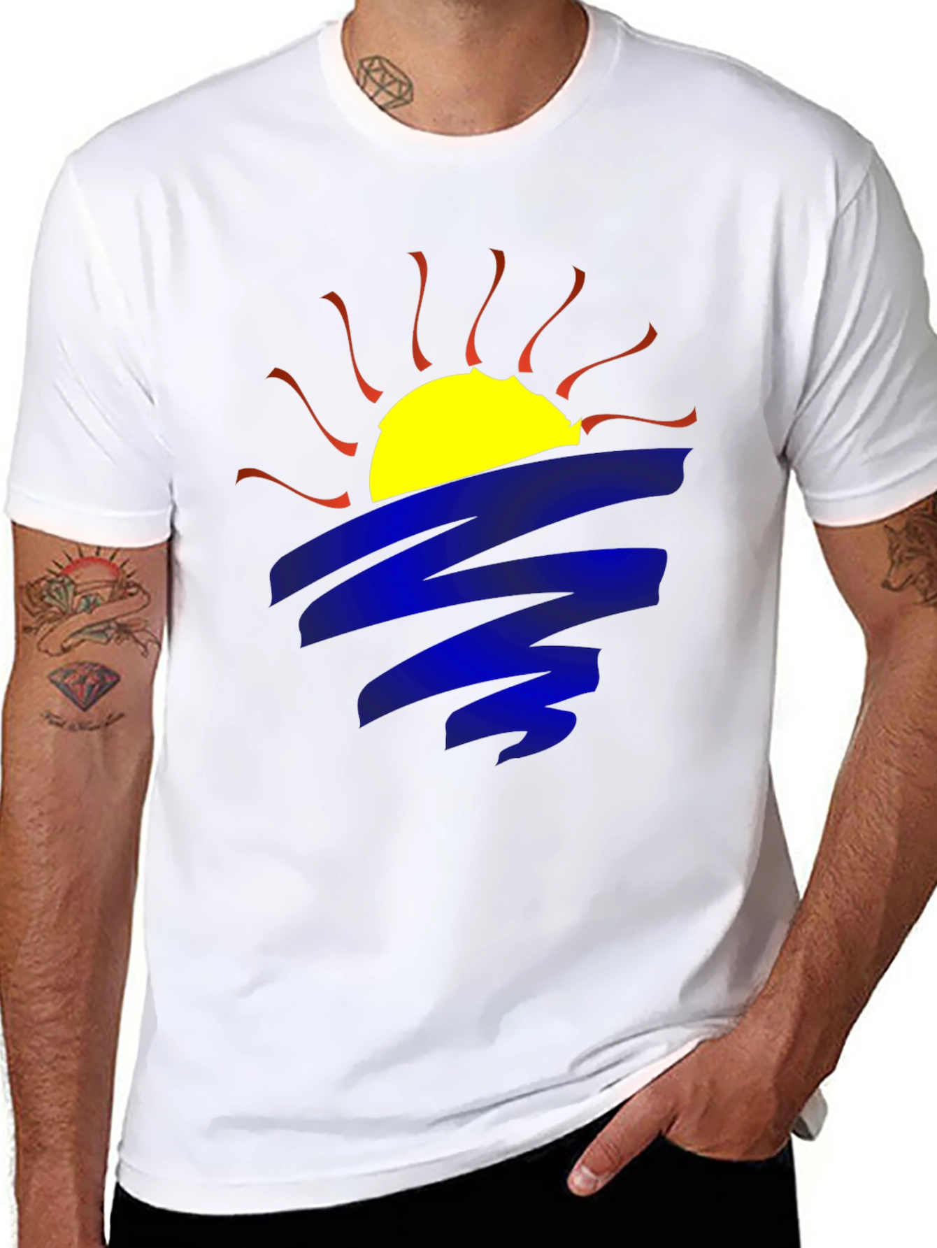 Sunset Graphic Black T-Shirt