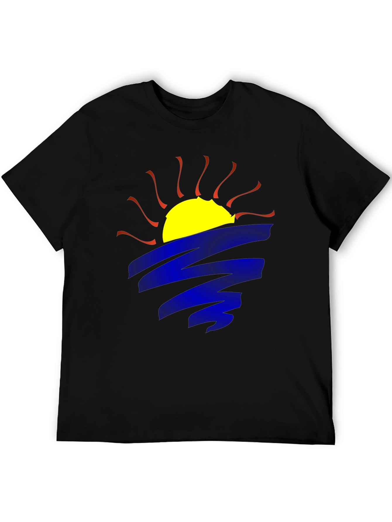 Sunset Graphic Black T-Shirt