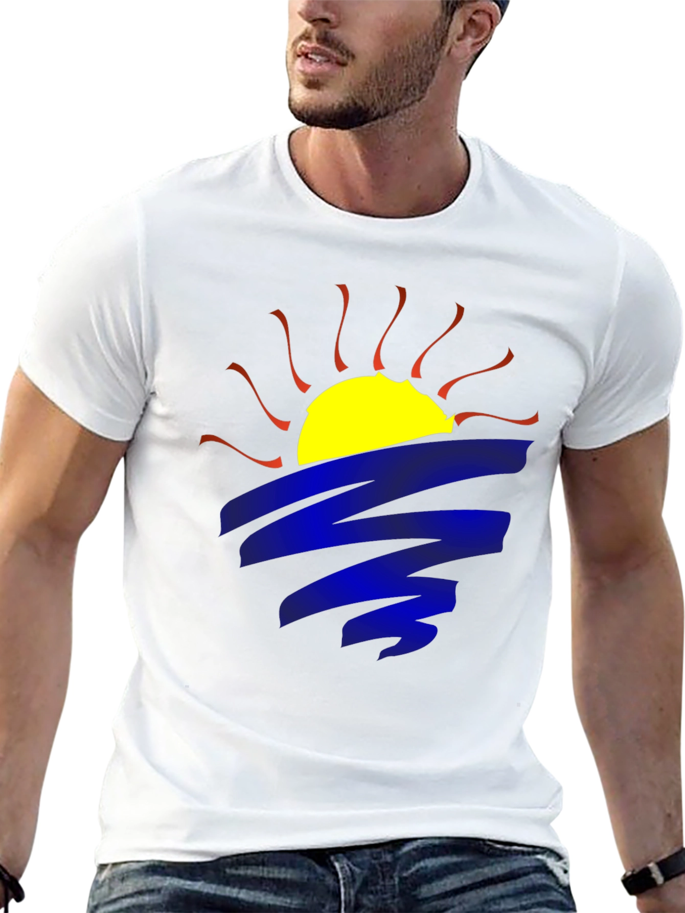 Sunset Graphic Black T-Shirt