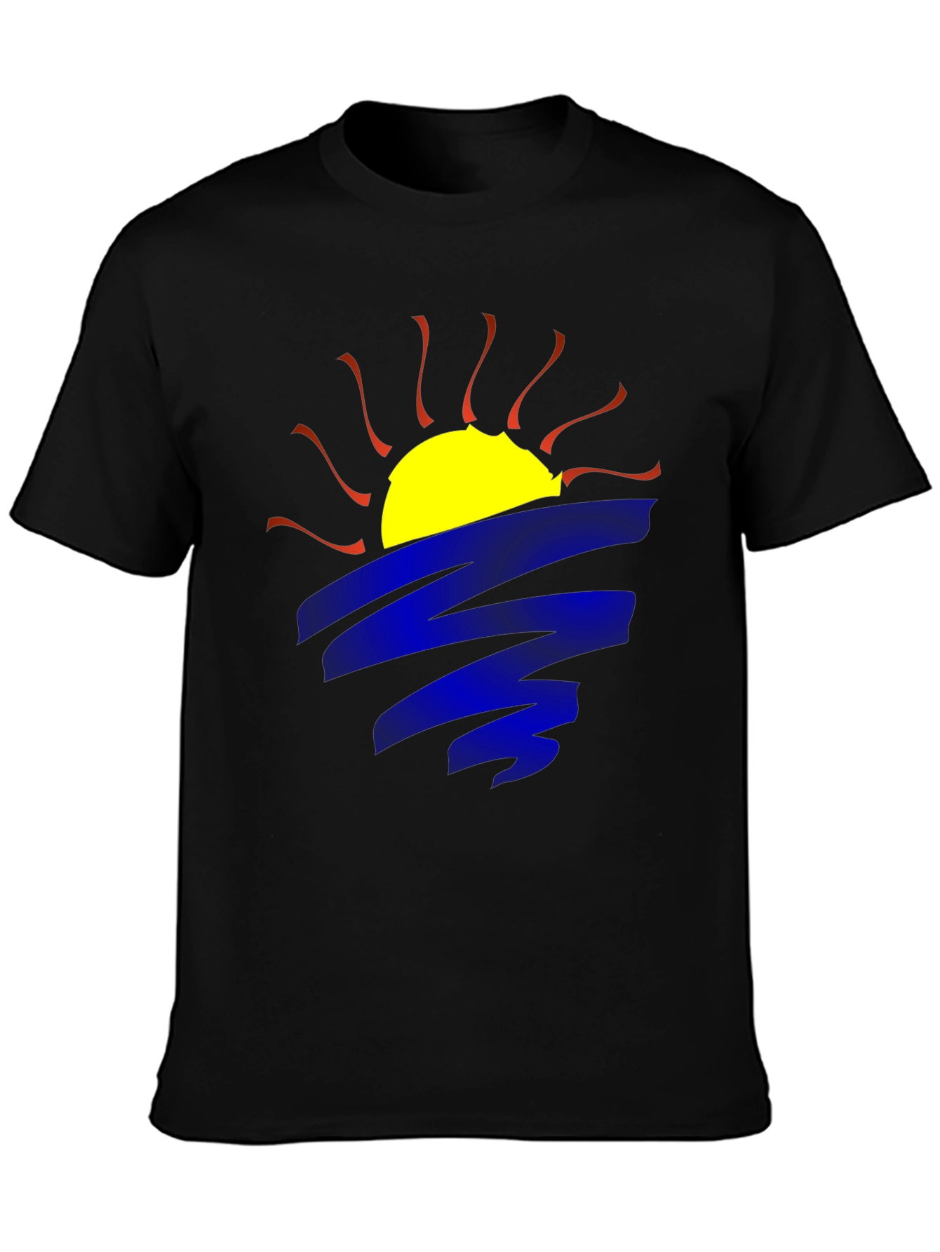 Sunset Graphic Black T-Shirt