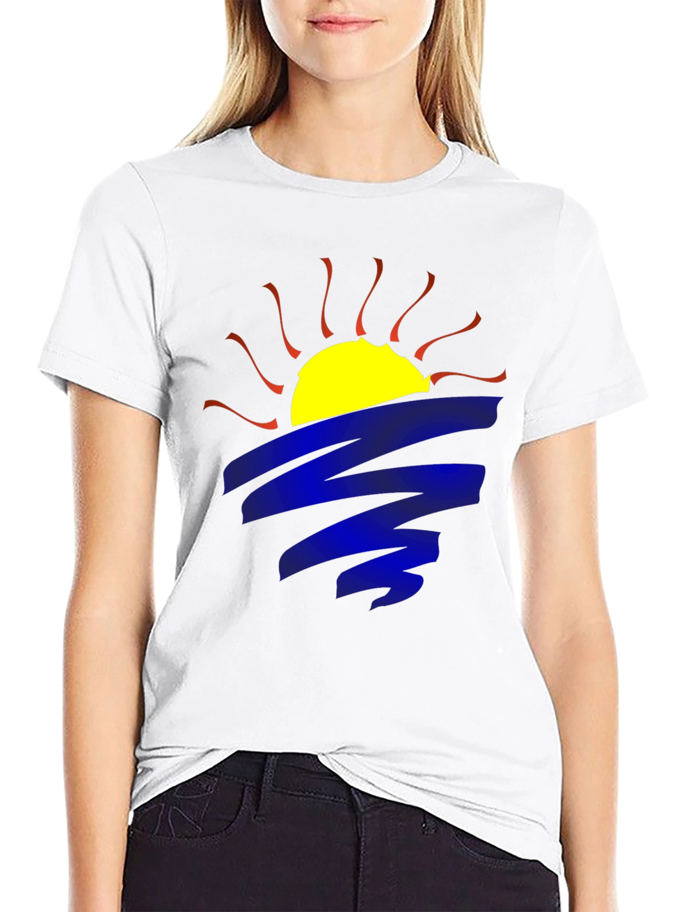 Sunset Graphic Black T-Shirt