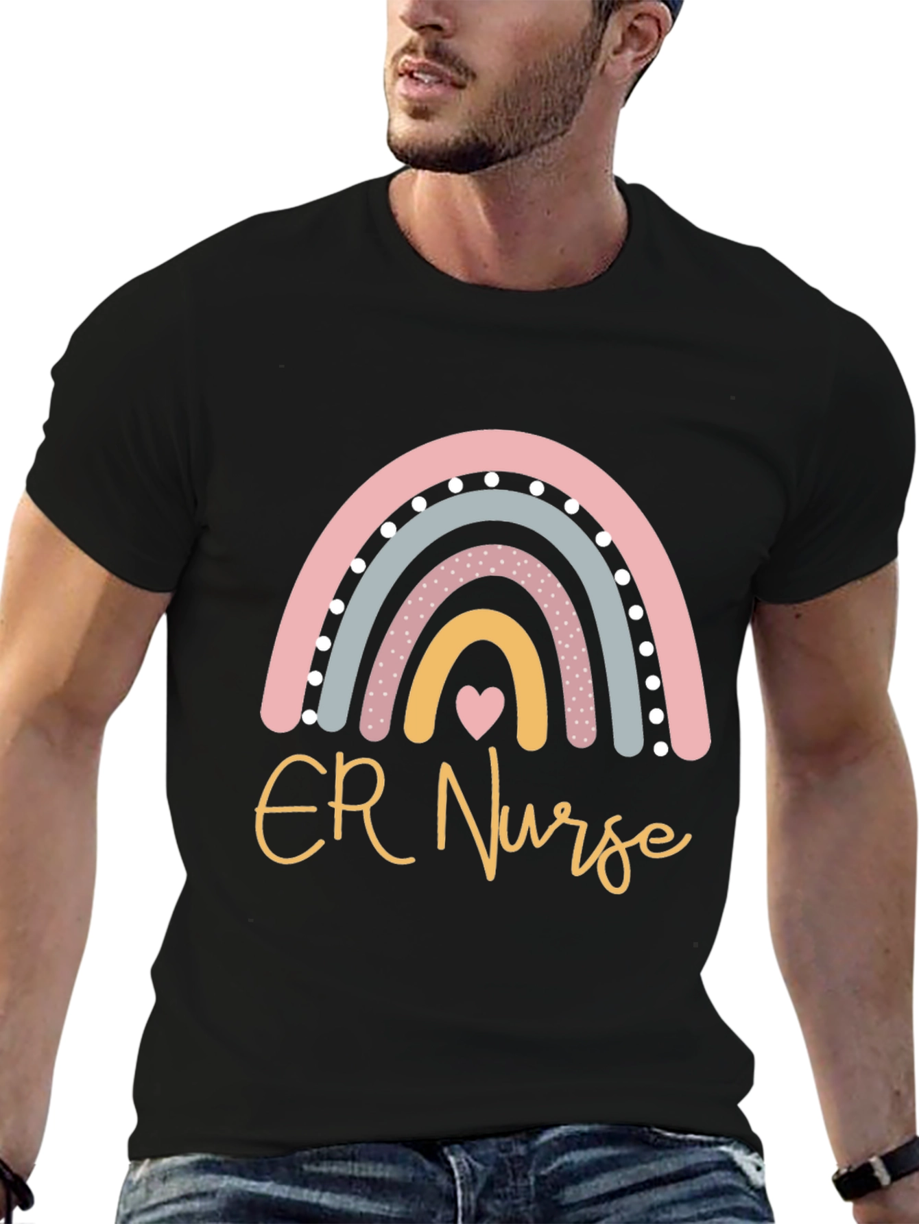 ER Nurse Rainbow Graphic T-Shirt