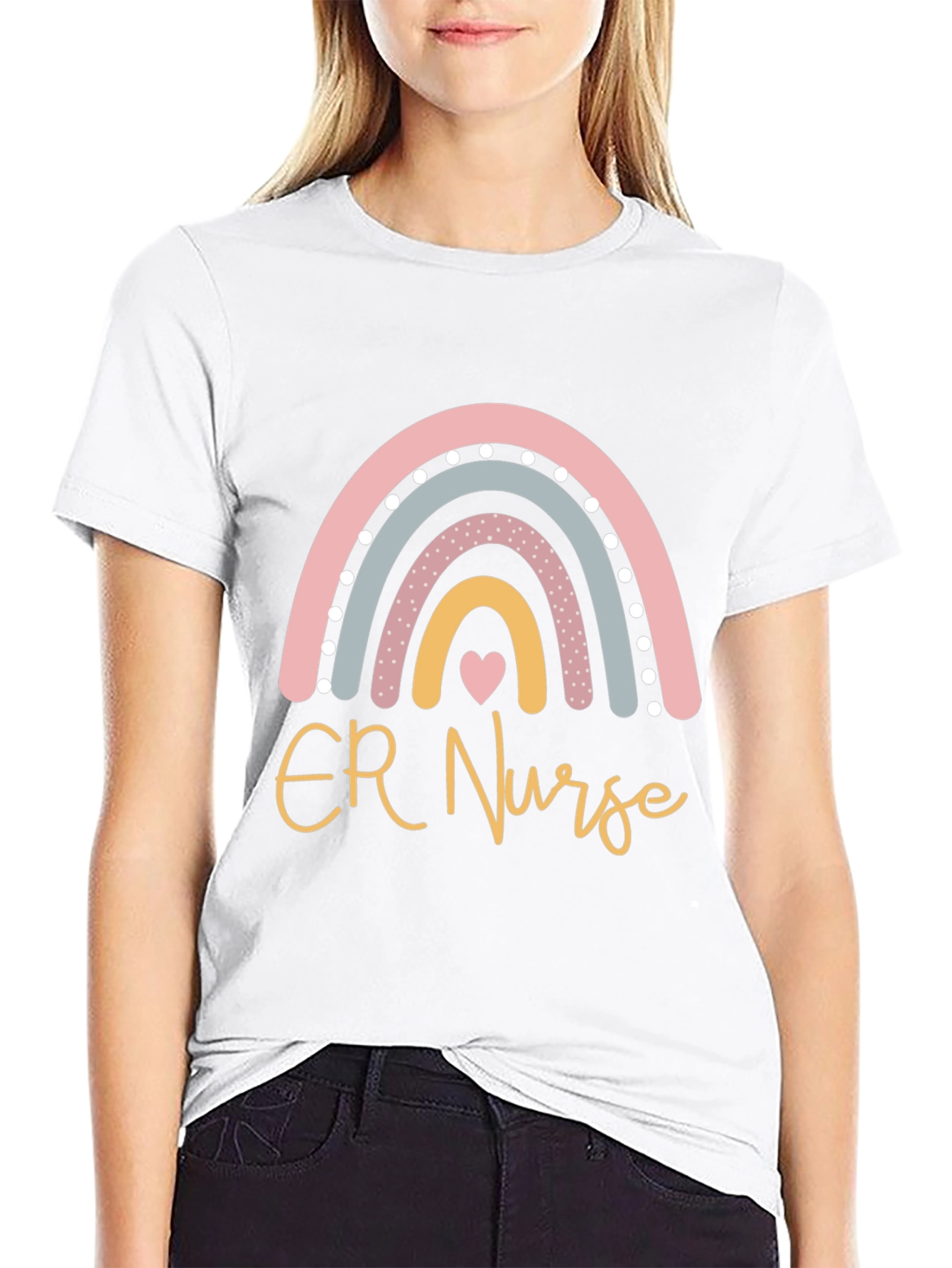 ER Nurse Rainbow Graphic T-Shirt
