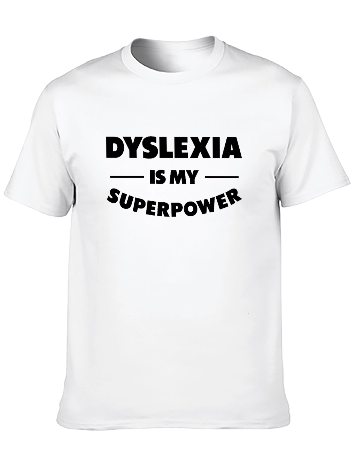 Dyslexia Is My Superpower Black Graphic Tee