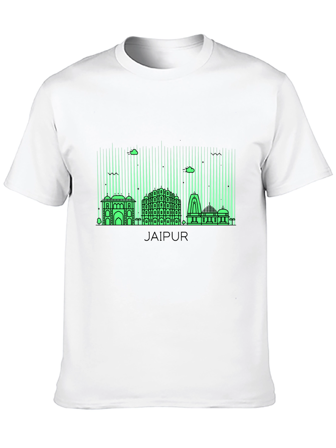 Jaipur Skyline Graphic Tee - Black