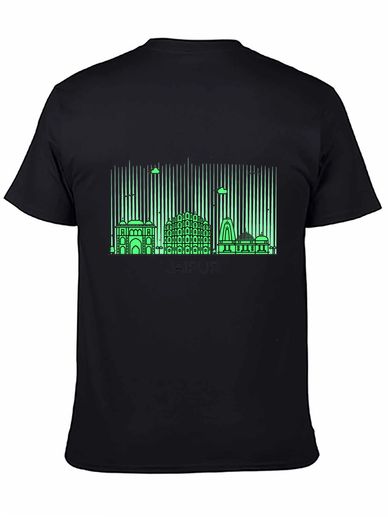 Jaipur Skyline Graphic Tee - Black