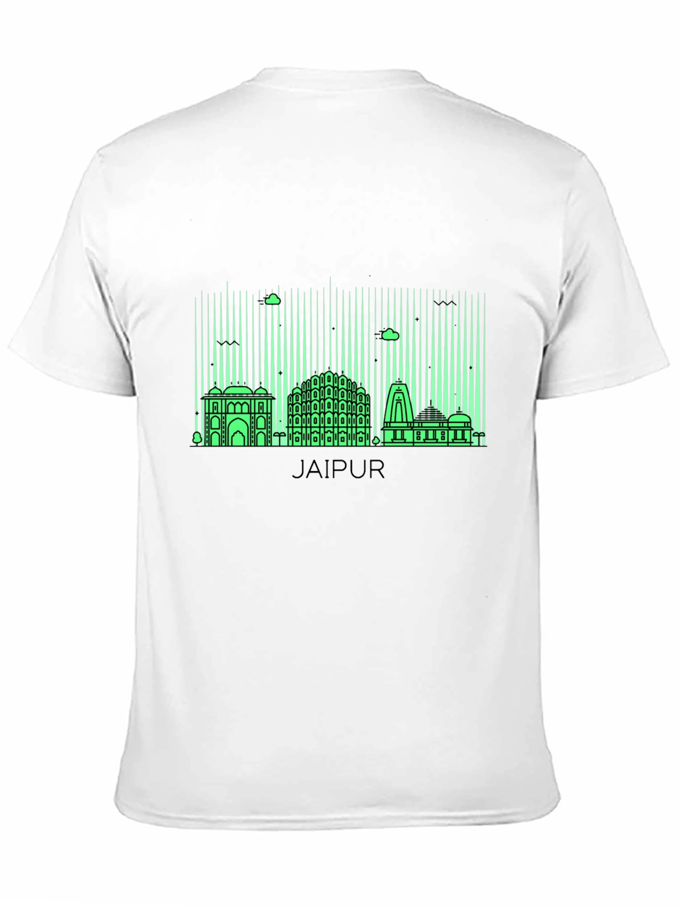 Jaipur Skyline Graphic Tee - Black
