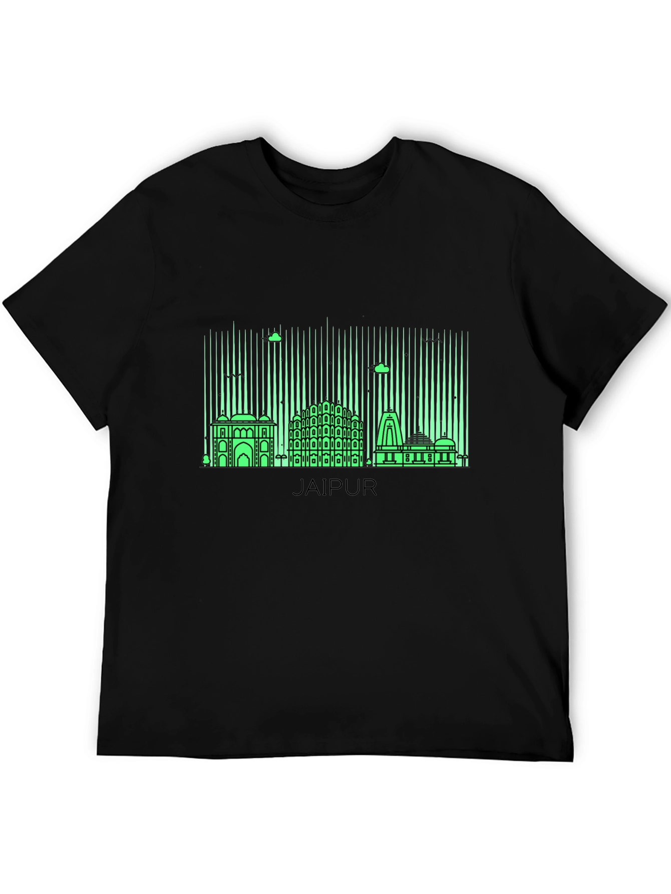 Jaipur Skyline Graphic Tee - Black