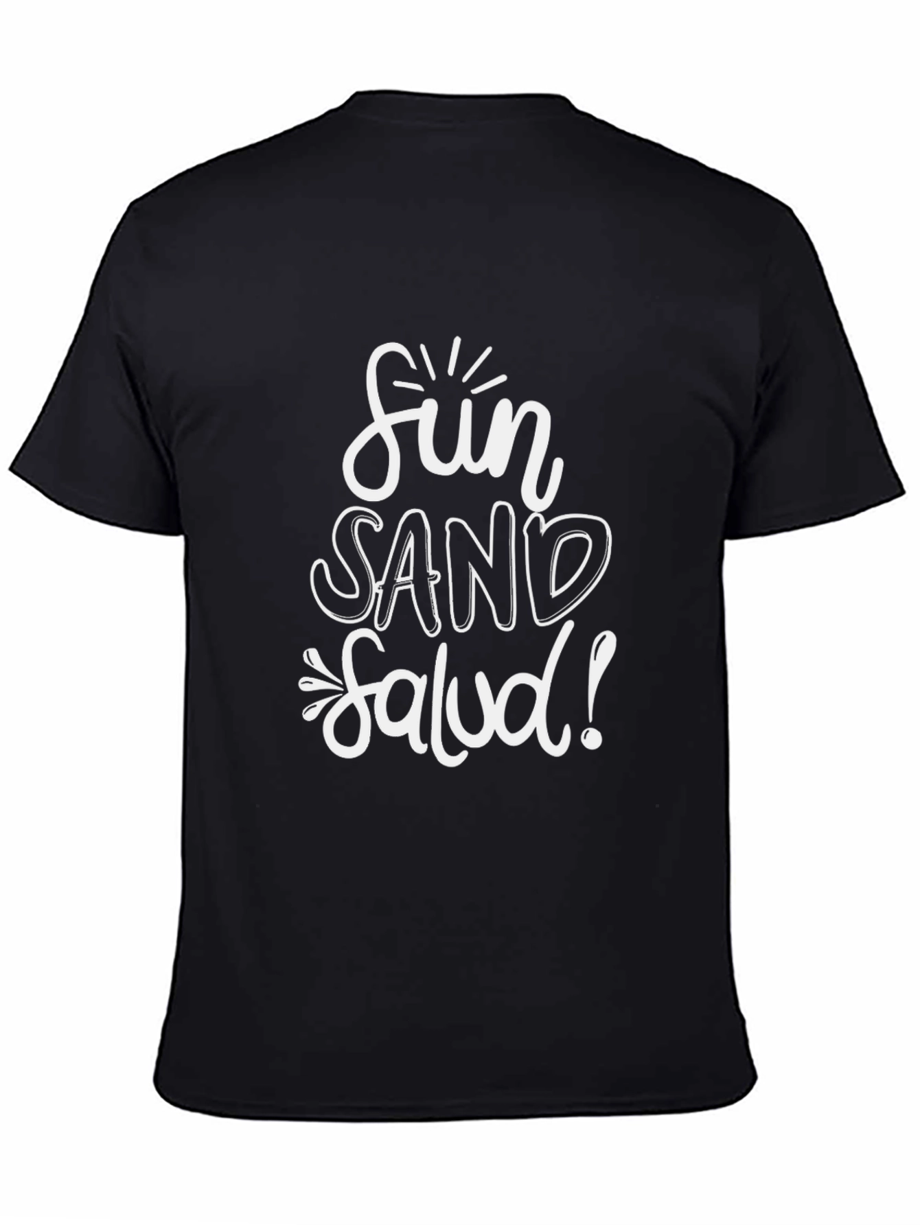Fun Sand Salud Black Graphic Tee