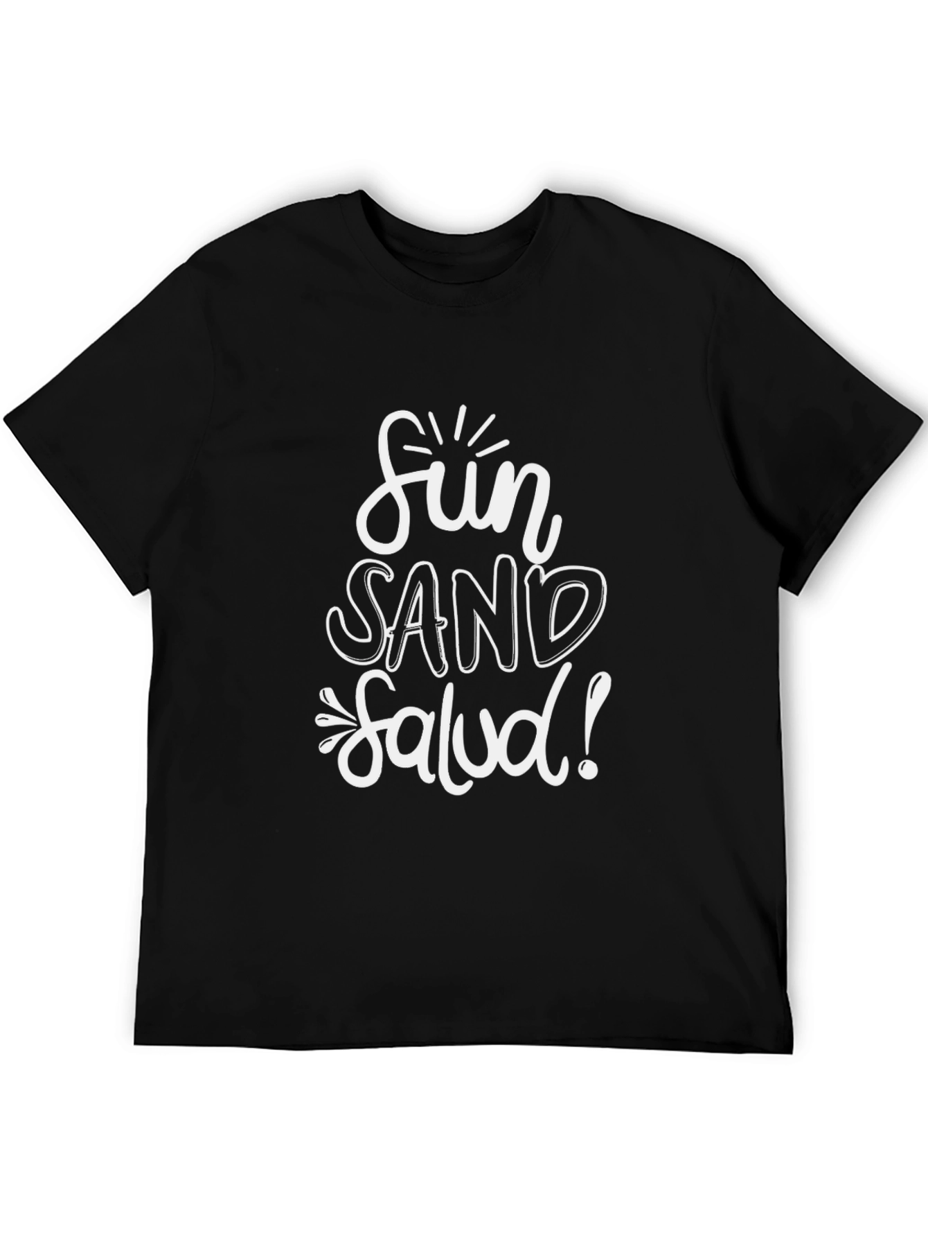 Fun Sand Salud Black Graphic Tee