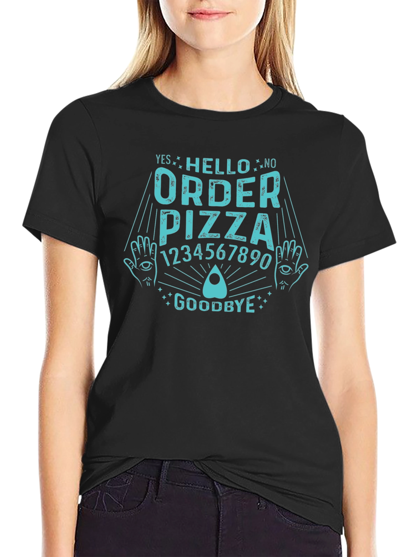 Order Pizza Funny Ouija Board T-Shirt