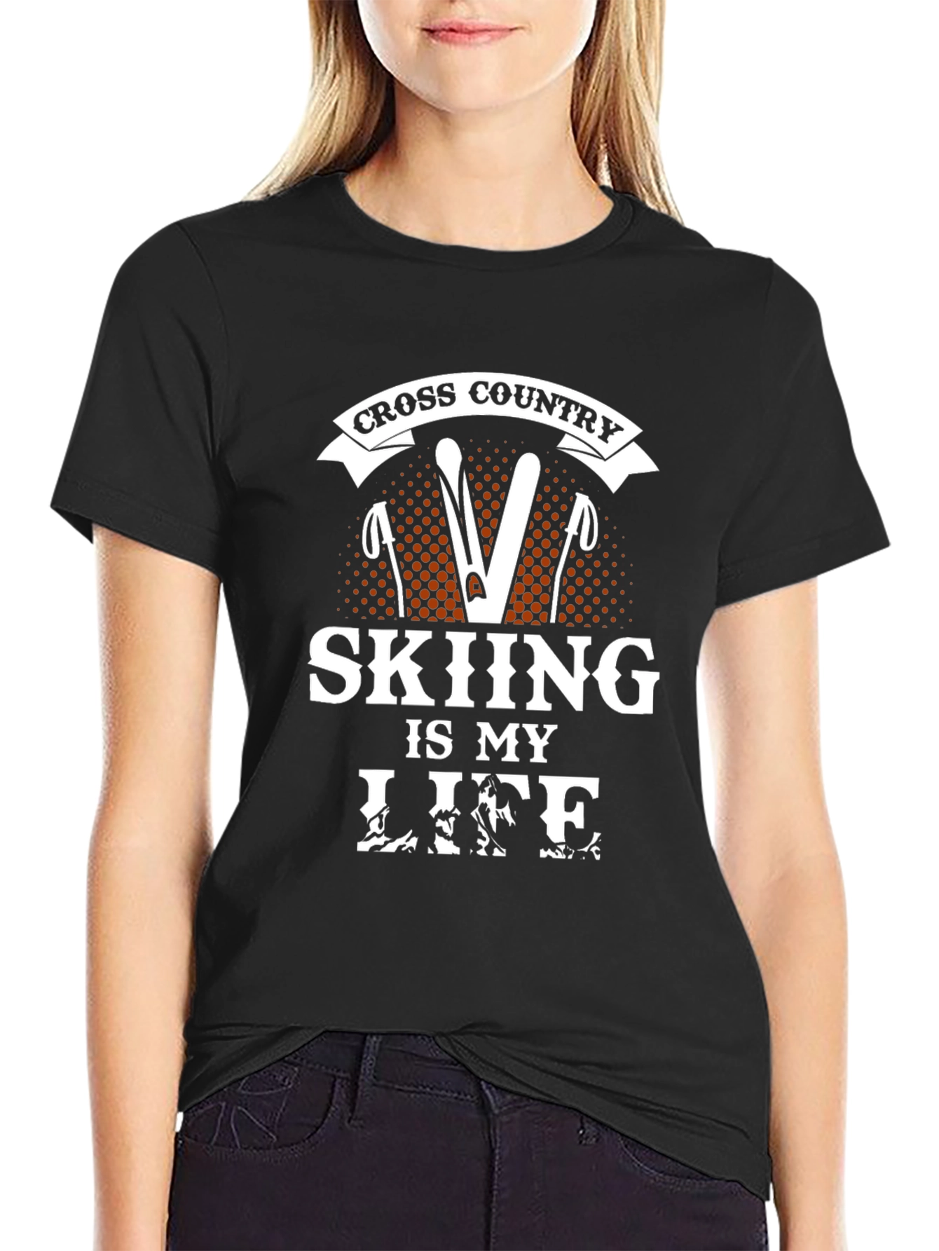 Cross Country Skiing Is My Life Graphic Tee