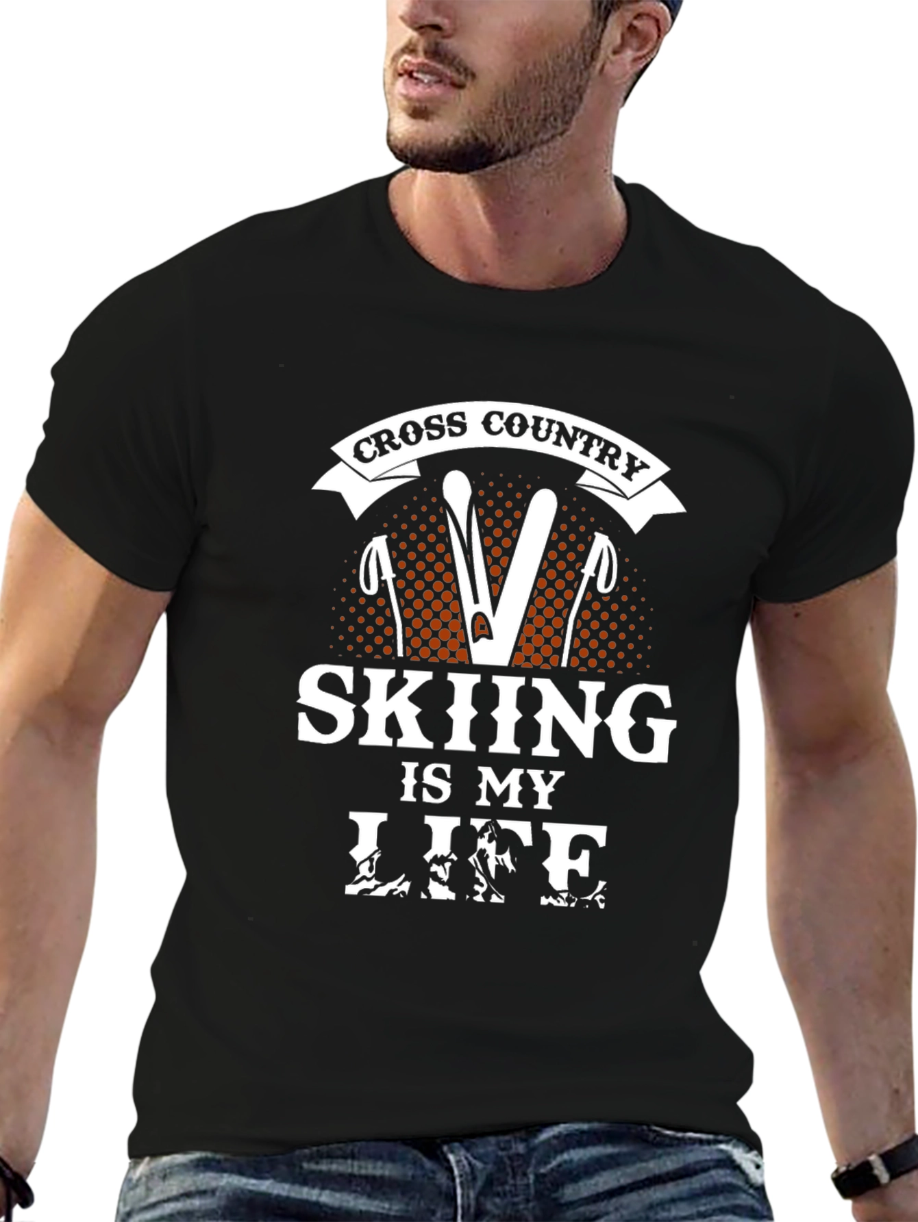 Cross Country Skiing Is My Life Graphic Tee
