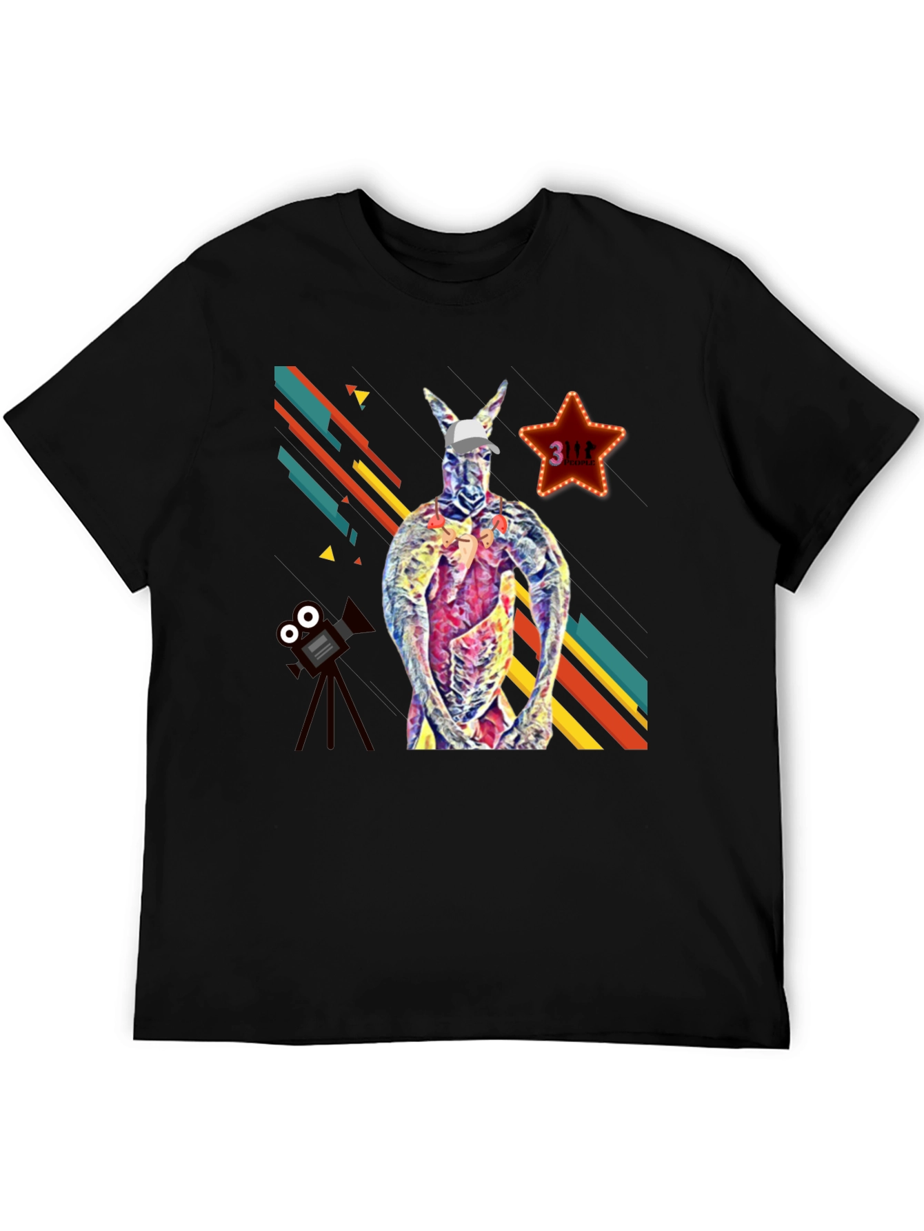 Kangaroo Star Mens Graphic T-Shirt