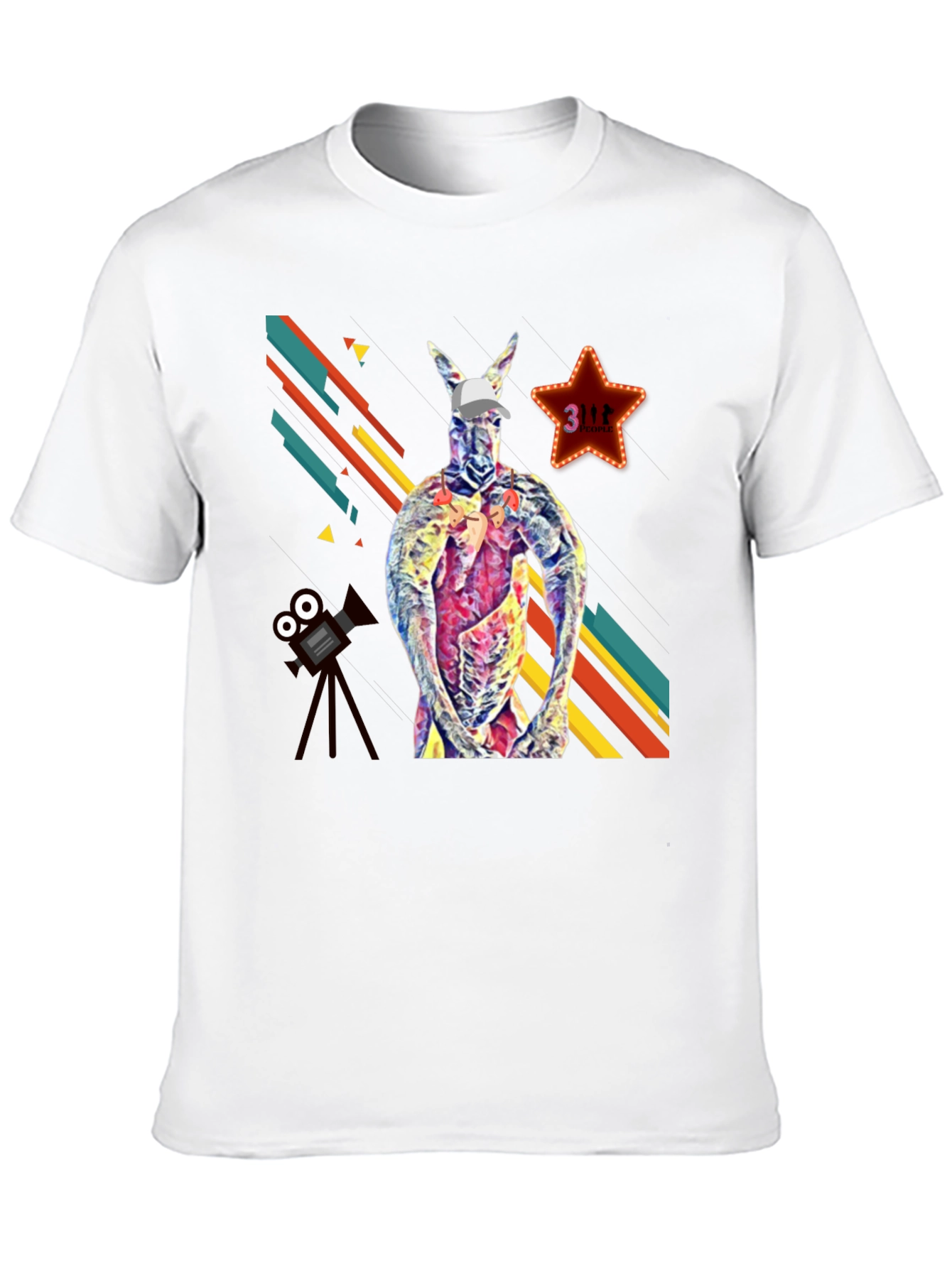 Kangaroo Star Mens Graphic T-Shirt
