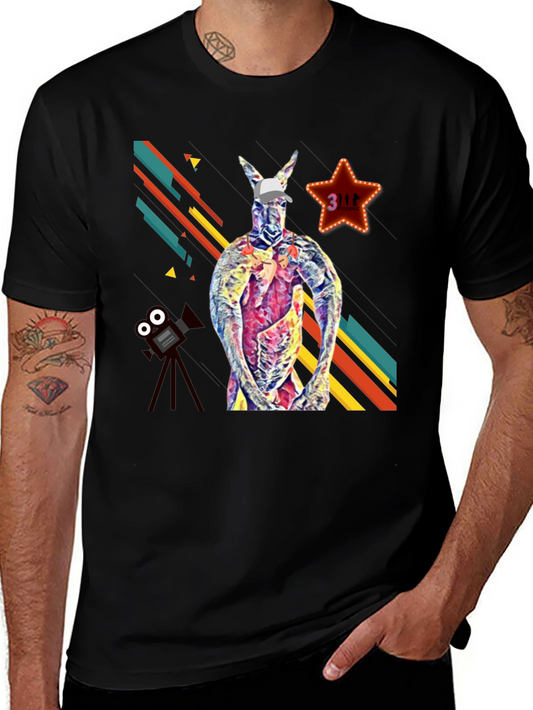 Kangaroo Star Mens Graphic T-Shirt