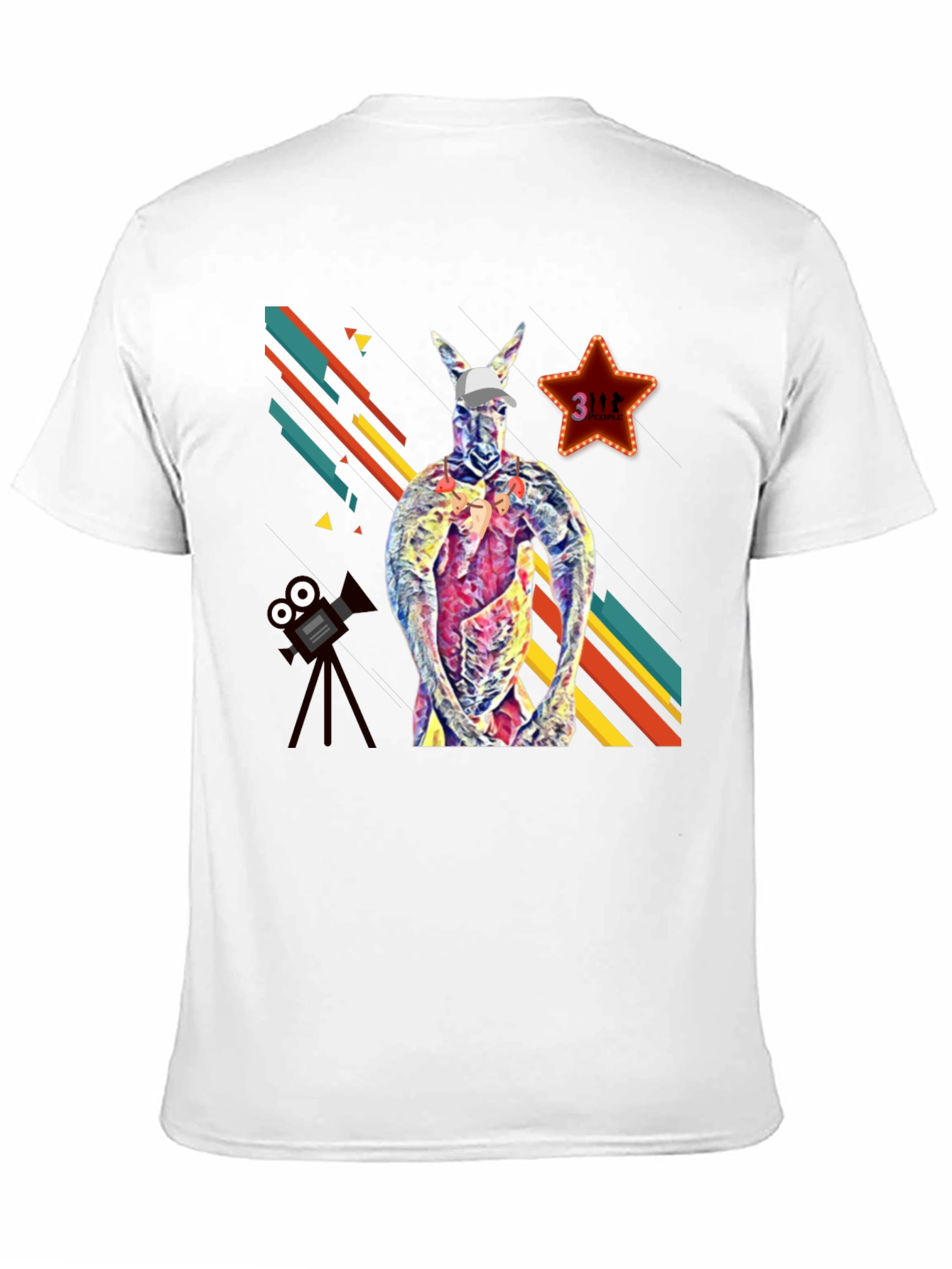 Kangaroo Star Mens Graphic T-Shirt