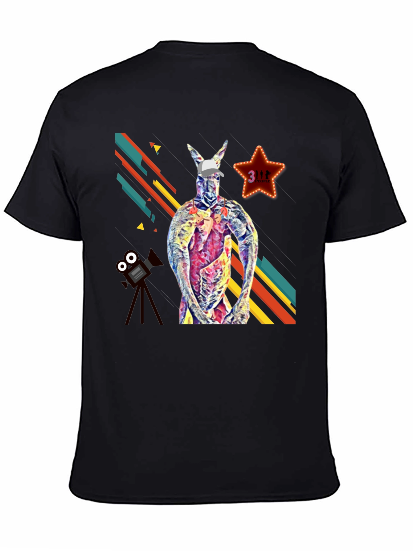 Kangaroo Star Mens Graphic T-Shirt