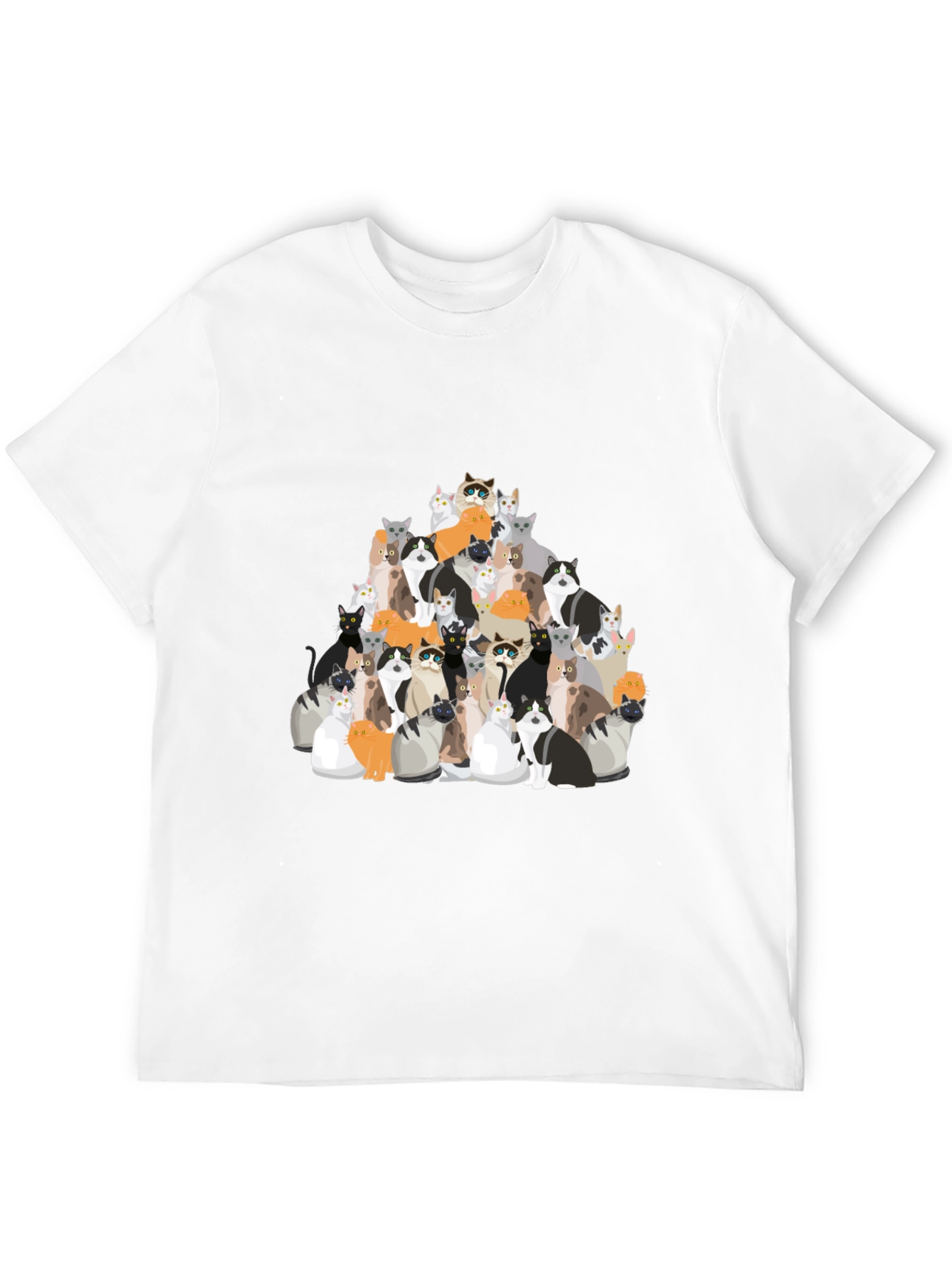 Cat Pile T-Shirt - Crazy Cat Lover Tee