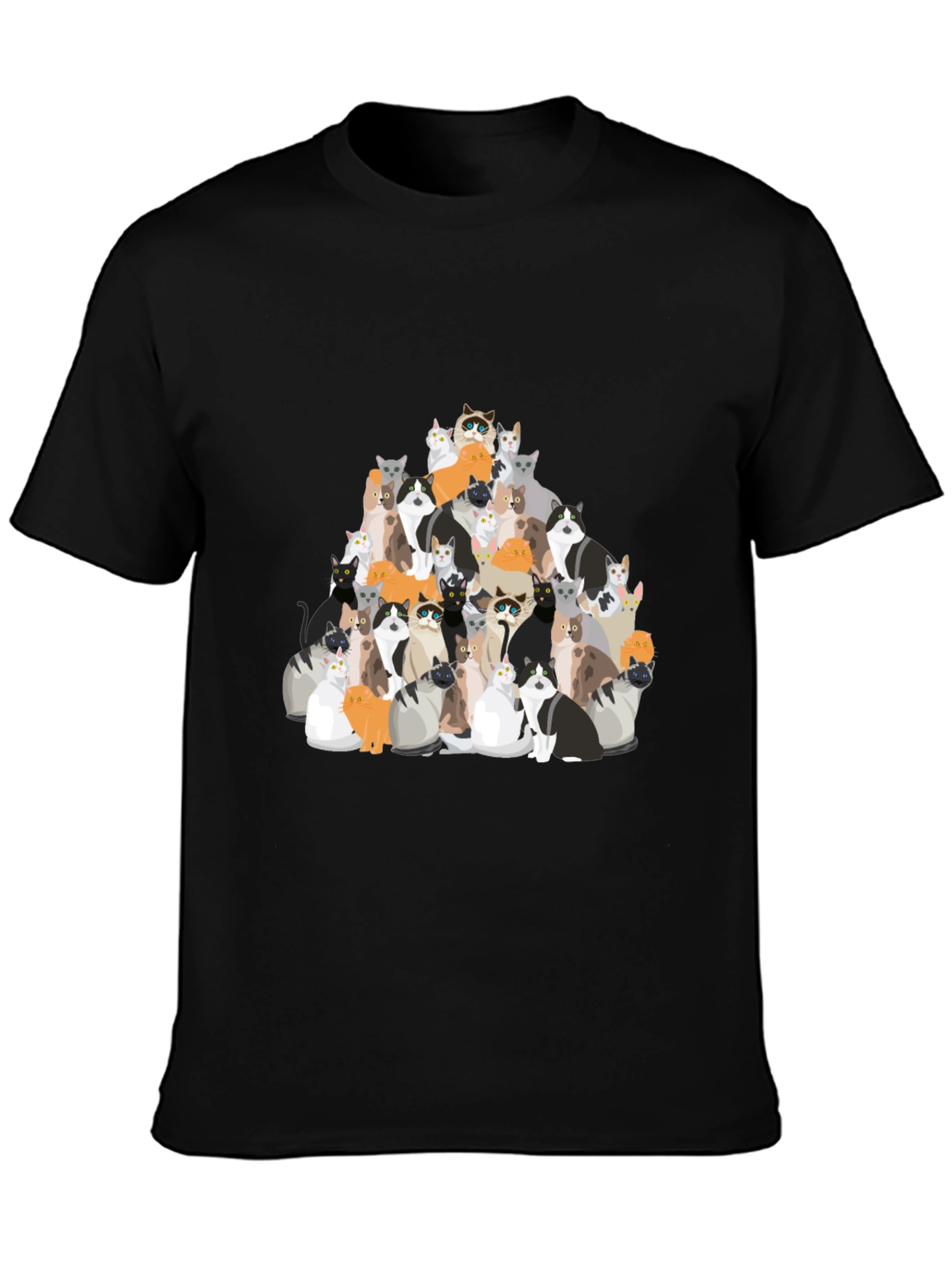 Cat Pile T-Shirt - Crazy Cat Lover Tee