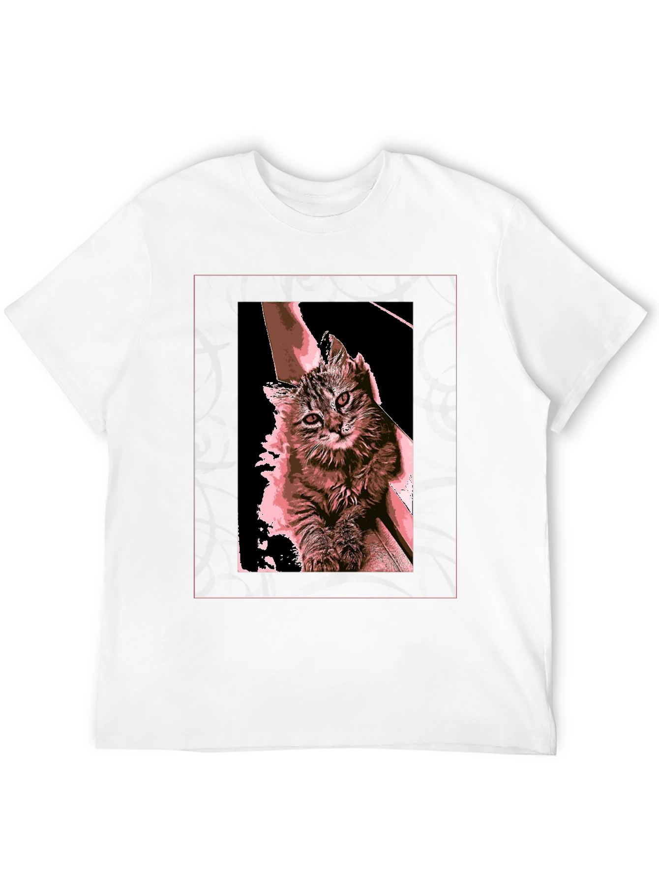 Cute Cat Graphic T-Shirt - Black