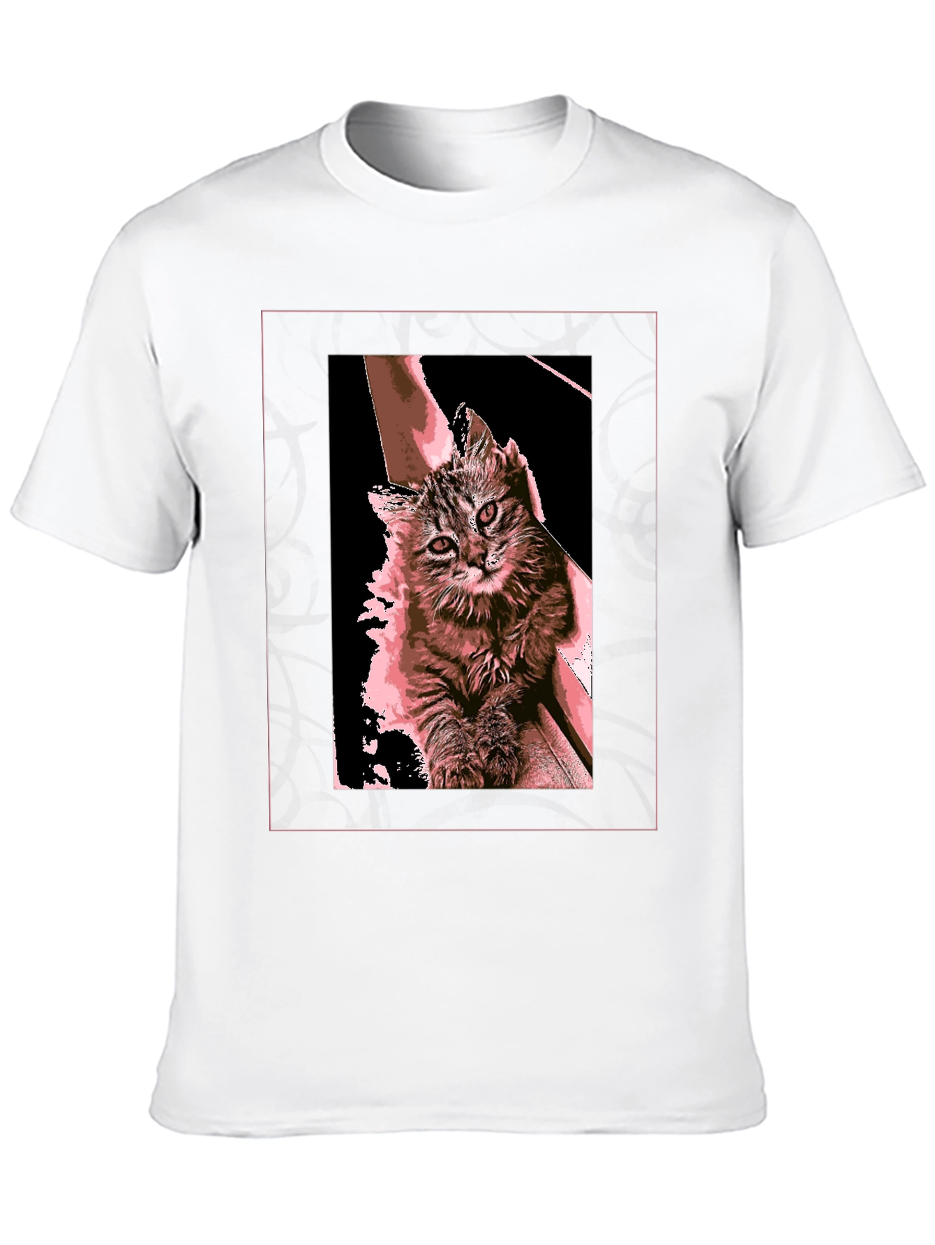Cute Cat Graphic T-Shirt - Black