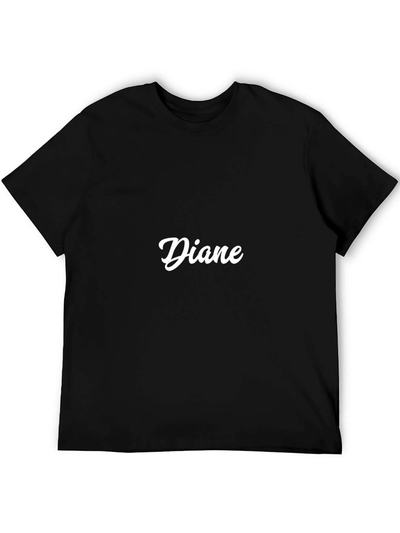Custom Diane Graphic Tee - Black Cotton T-Shirt