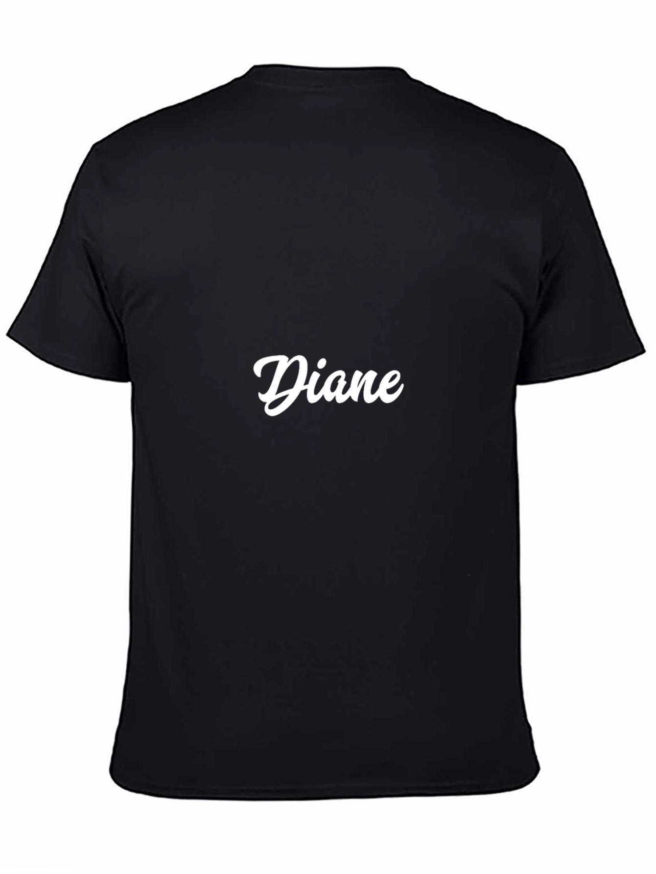 Custom Diane Graphic Tee - Black Cotton T-Shirt