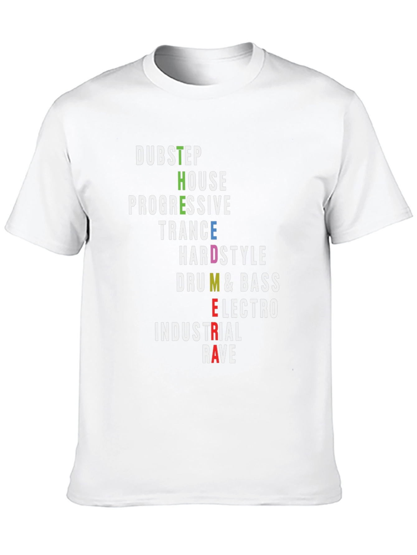 Electronic Music Genre Word Art T-Shirt