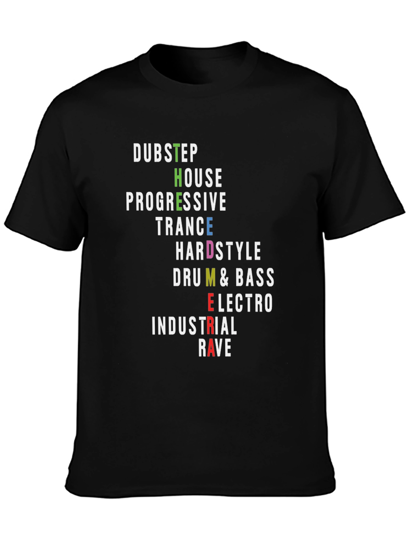 Electronic Music Genre Word Art T-Shirt