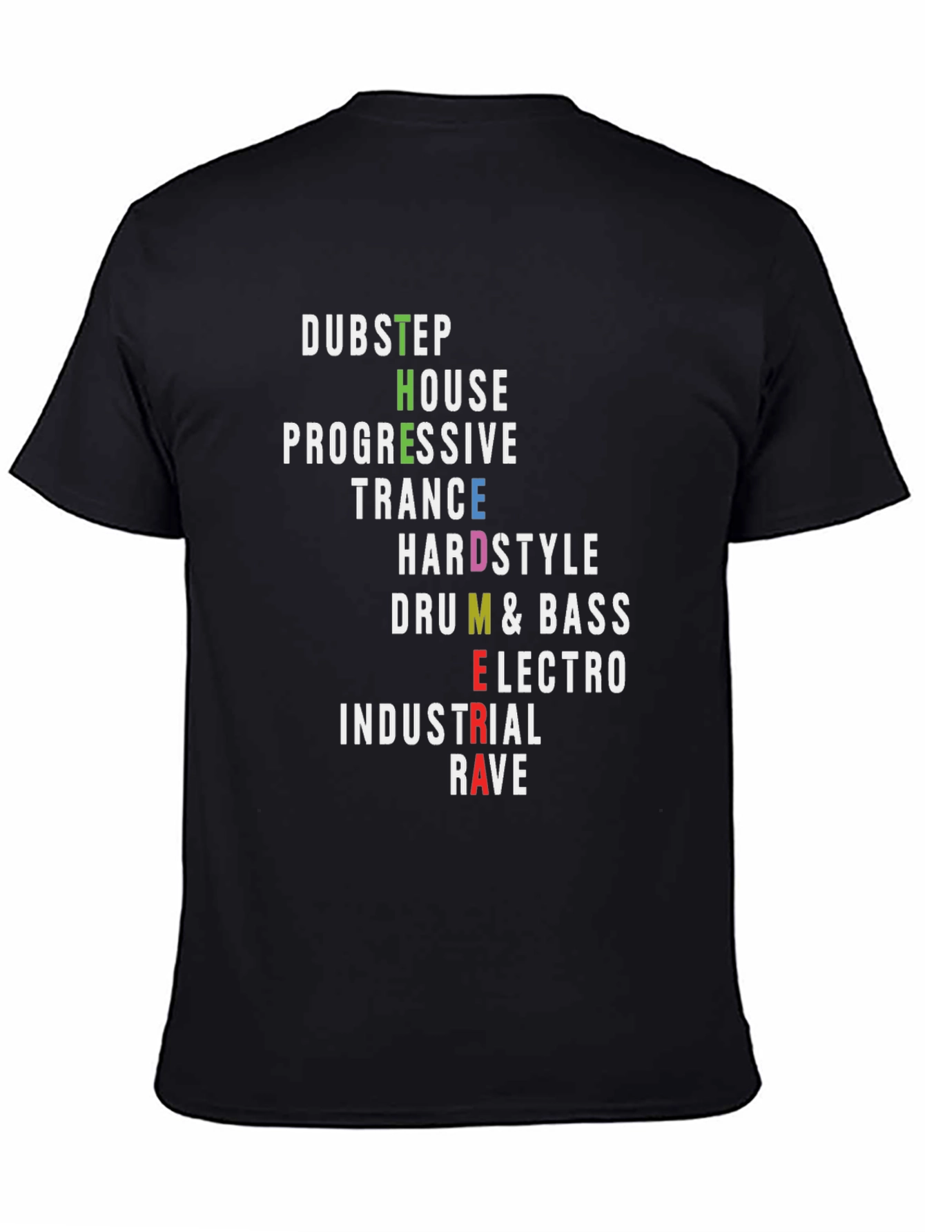 Electronic Music Genre Word Art T-Shirt