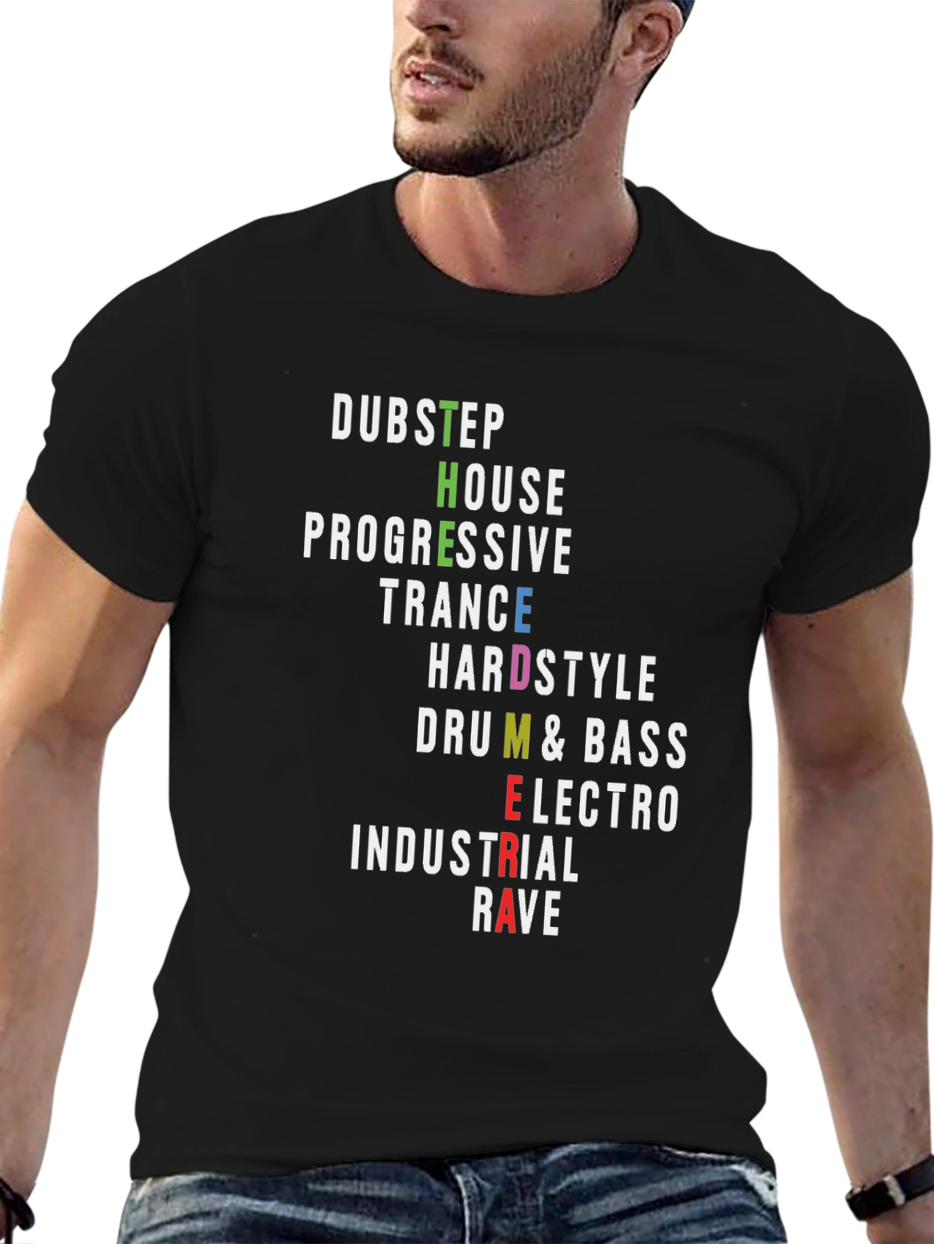Electronic Music Genre Word Art T-Shirt