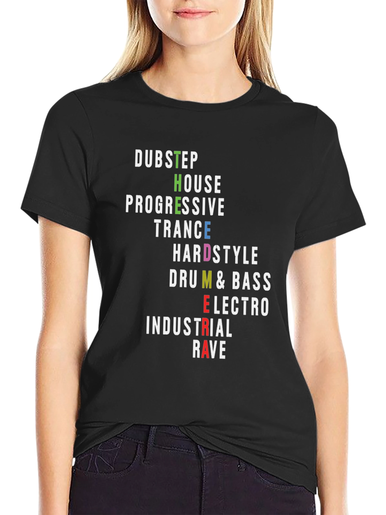 Electronic Music Genre Word Art T-Shirt