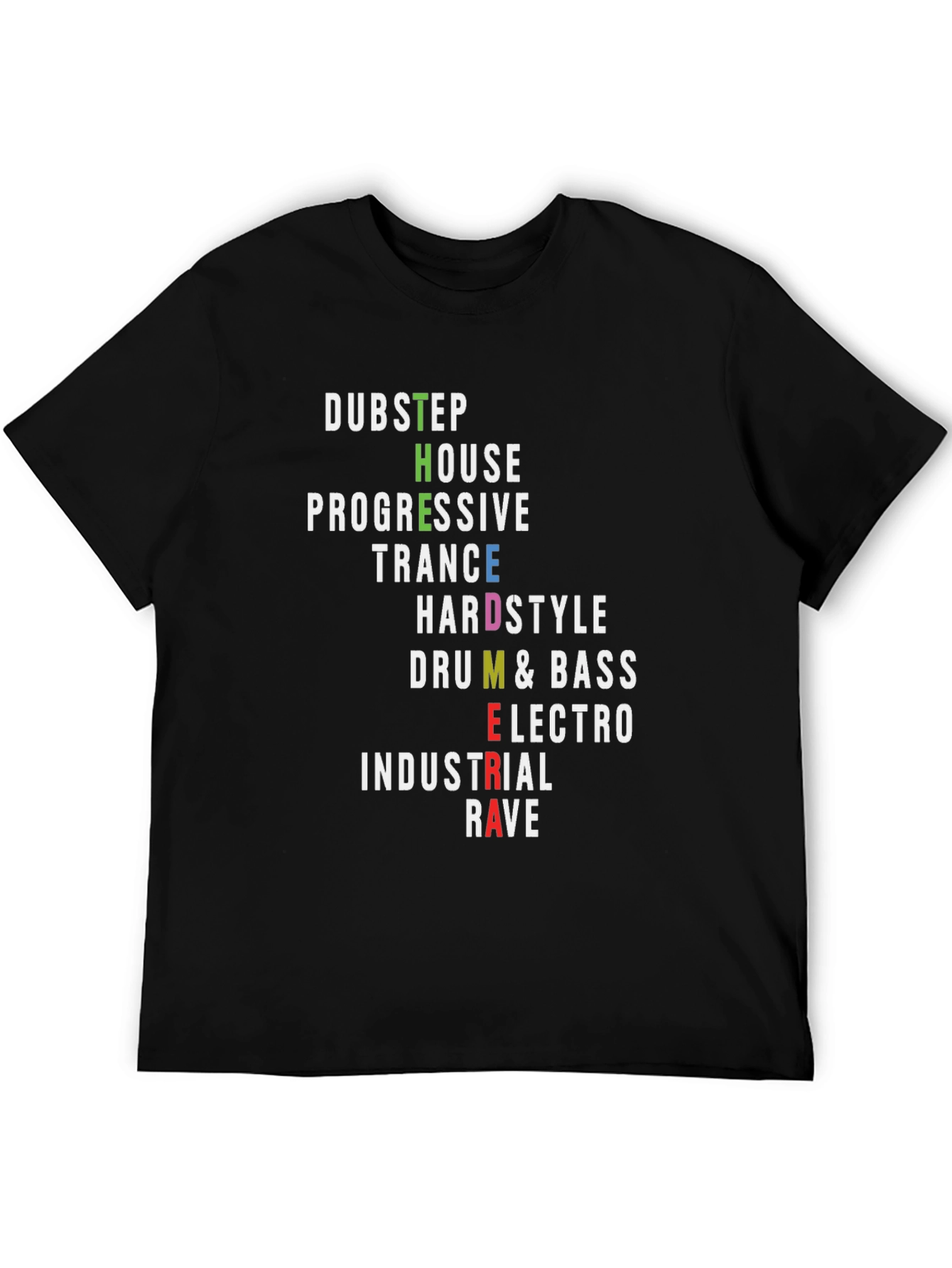 Electronic Music Genre Word Art T-Shirt